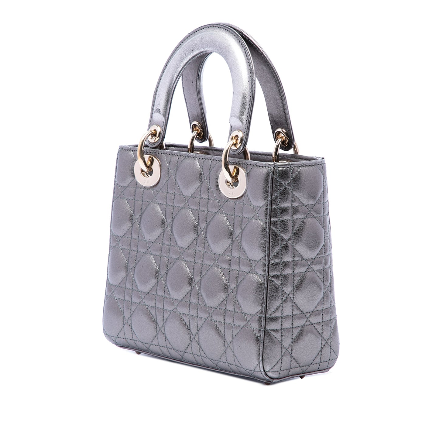 Dior Small Metallic Lambskin Cannage My ABCDior Lady Dior