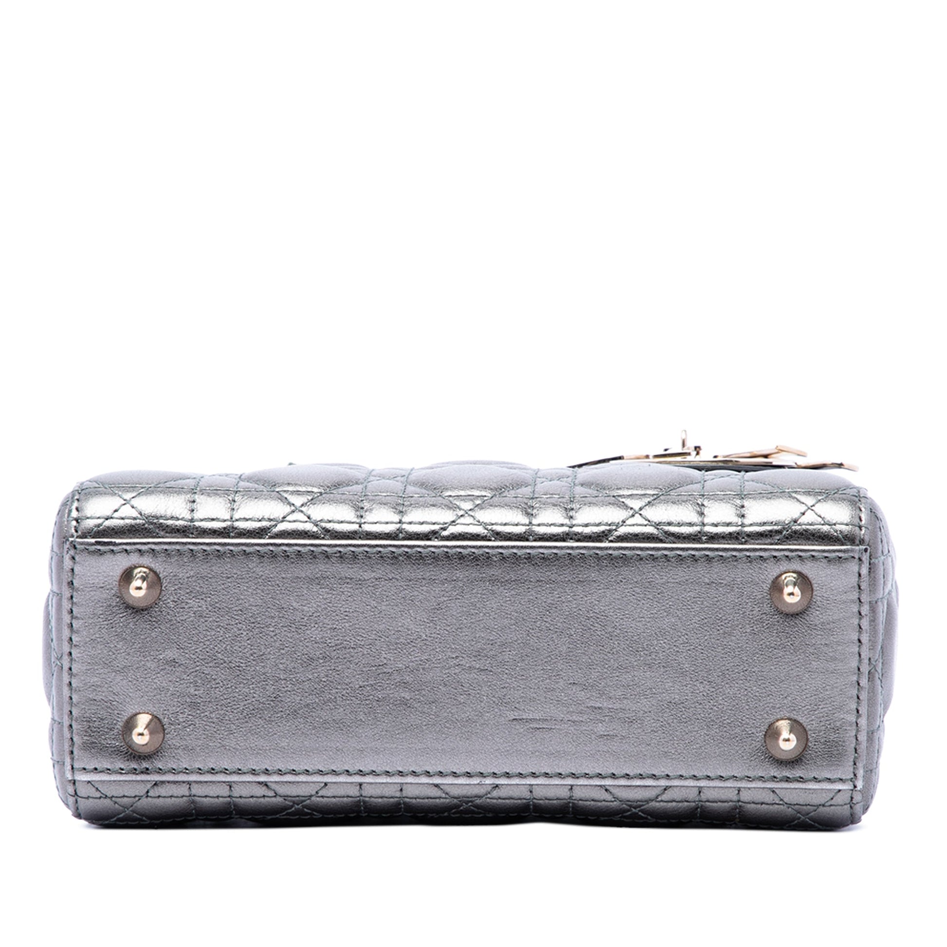 Dior Small Metallic Lambskin Cannage My ABCDior Lady Dior