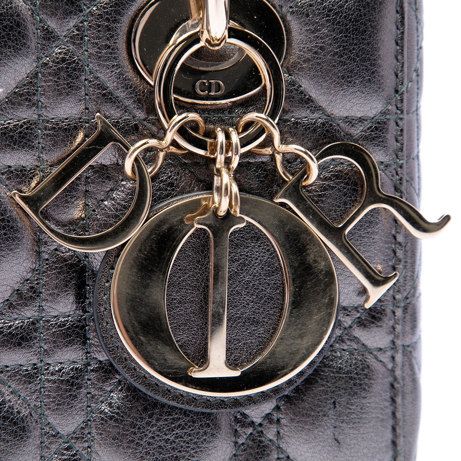 Dior Small Metallic Lambskin Cannage My ABCDior Lady Dior