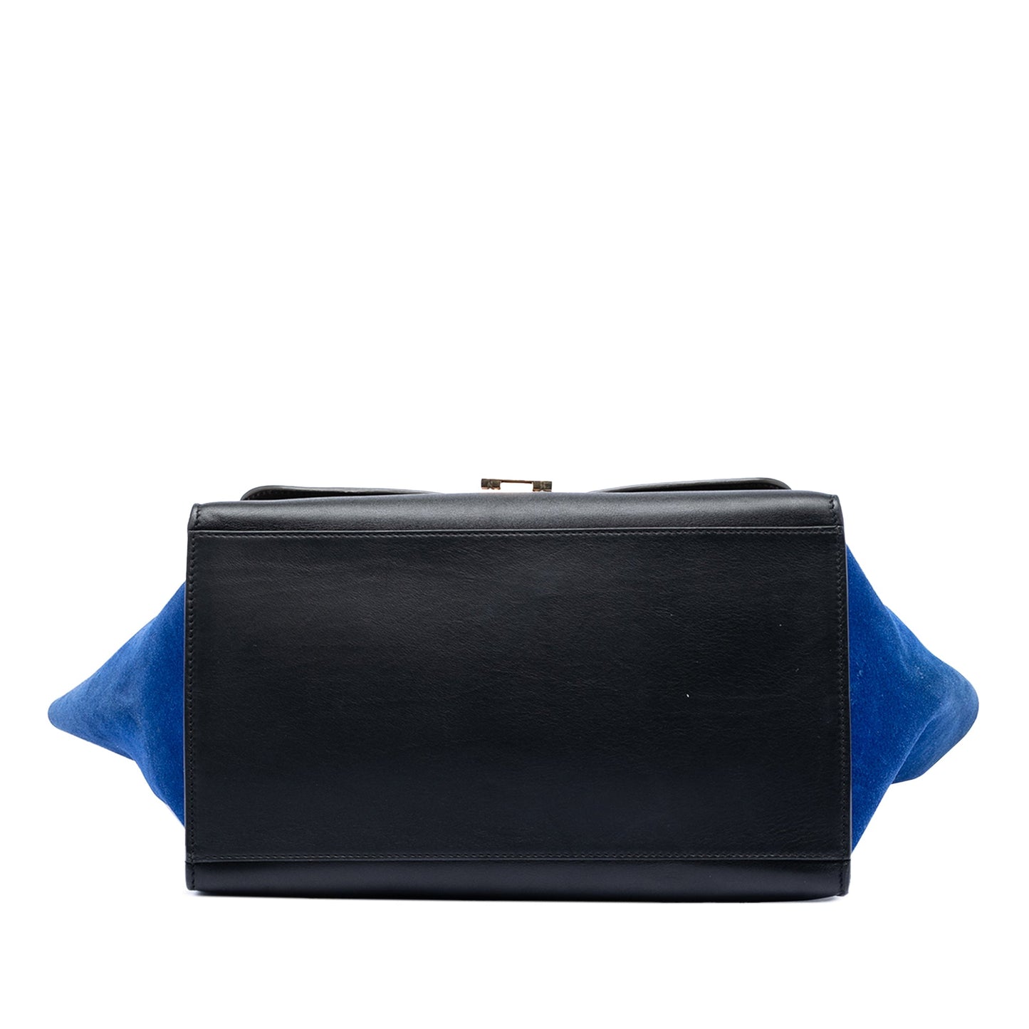 Celine Medium Tricolor Calfskin and Suede Trapeze Satchel
