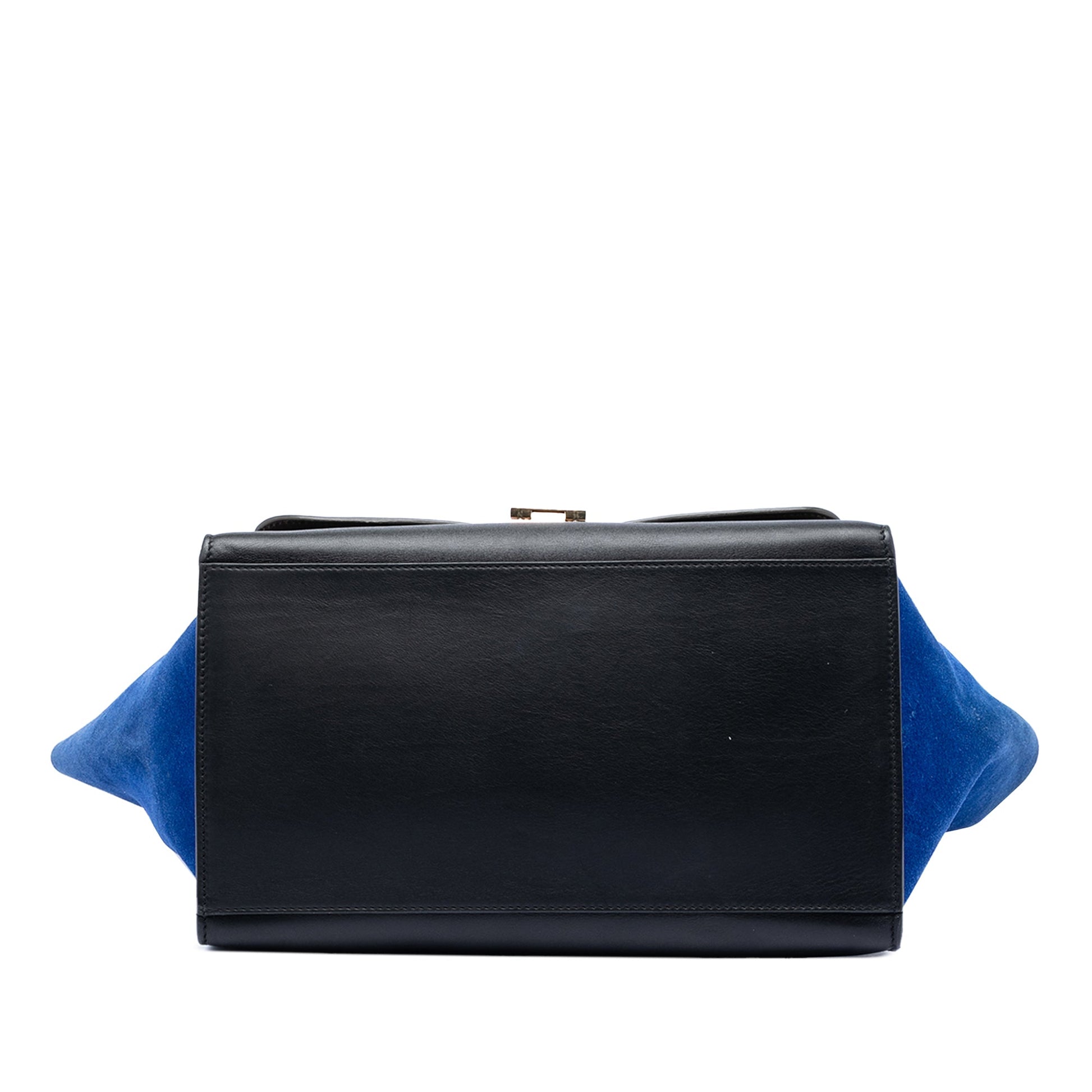 Celine Medium Tricolor Calfskin and Suede Trapeze Satchel