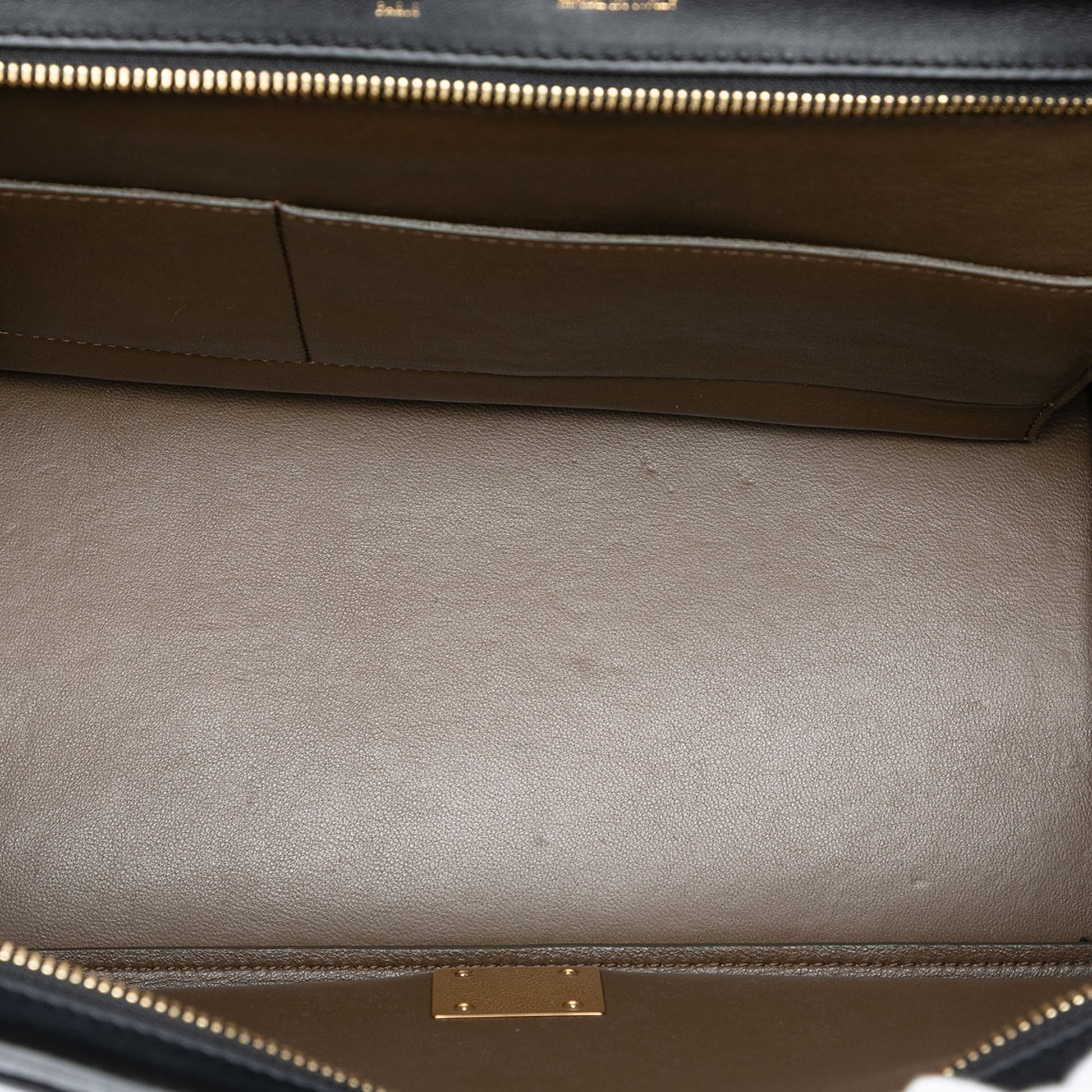 Celine Medium Tricolor Calfskin and Suede Trapeze Satchel