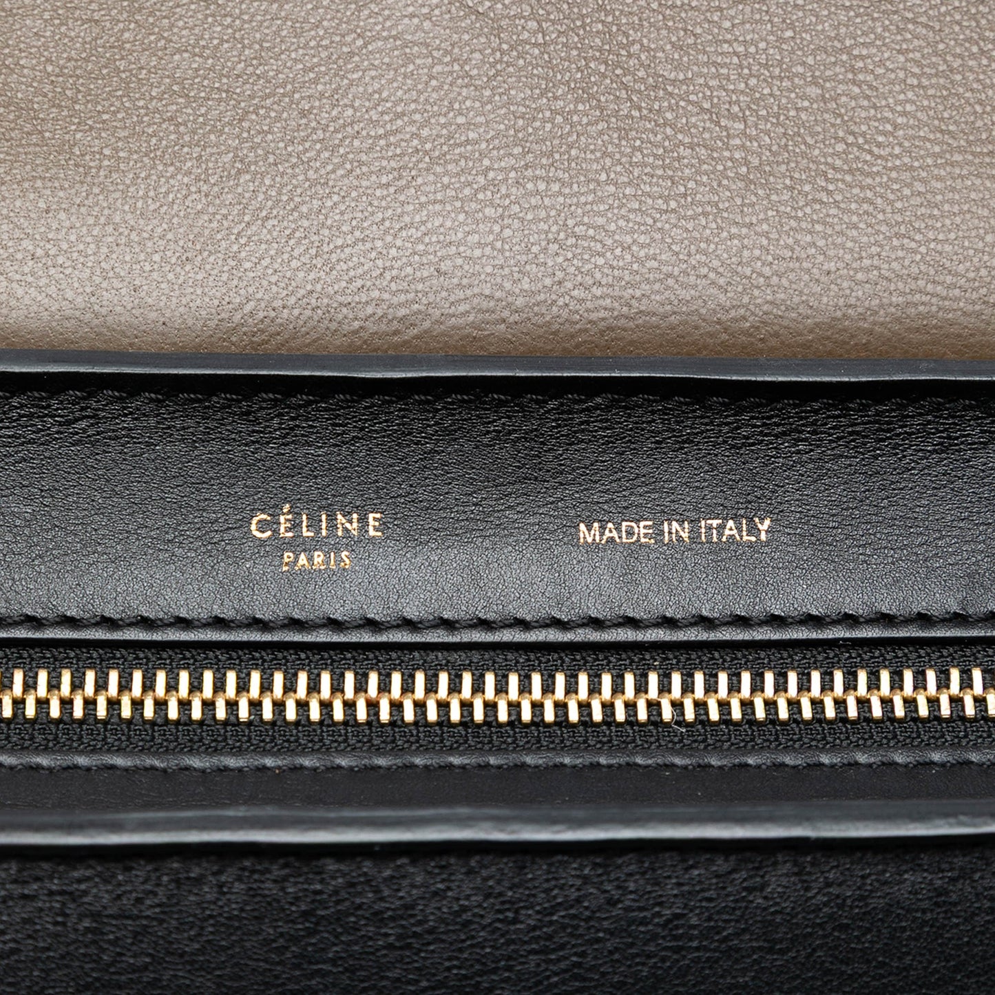 Celine Medium Tricolor Calfskin and Suede Trapeze Satchel
