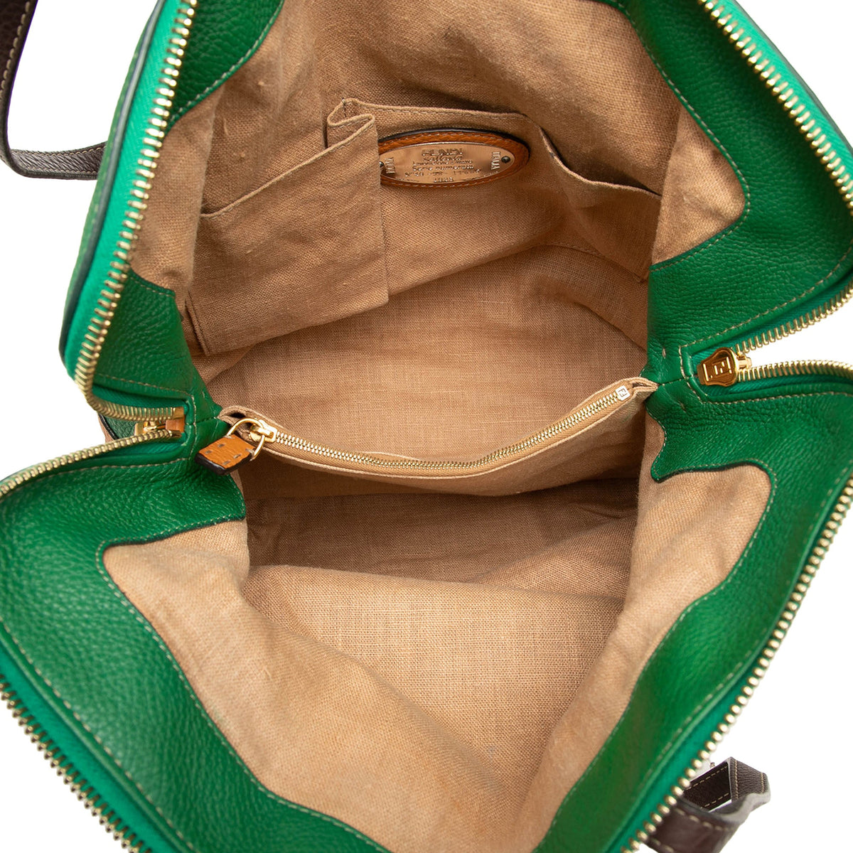 Fendi Medium Leather 2Bag Colorblock Tote — Brown