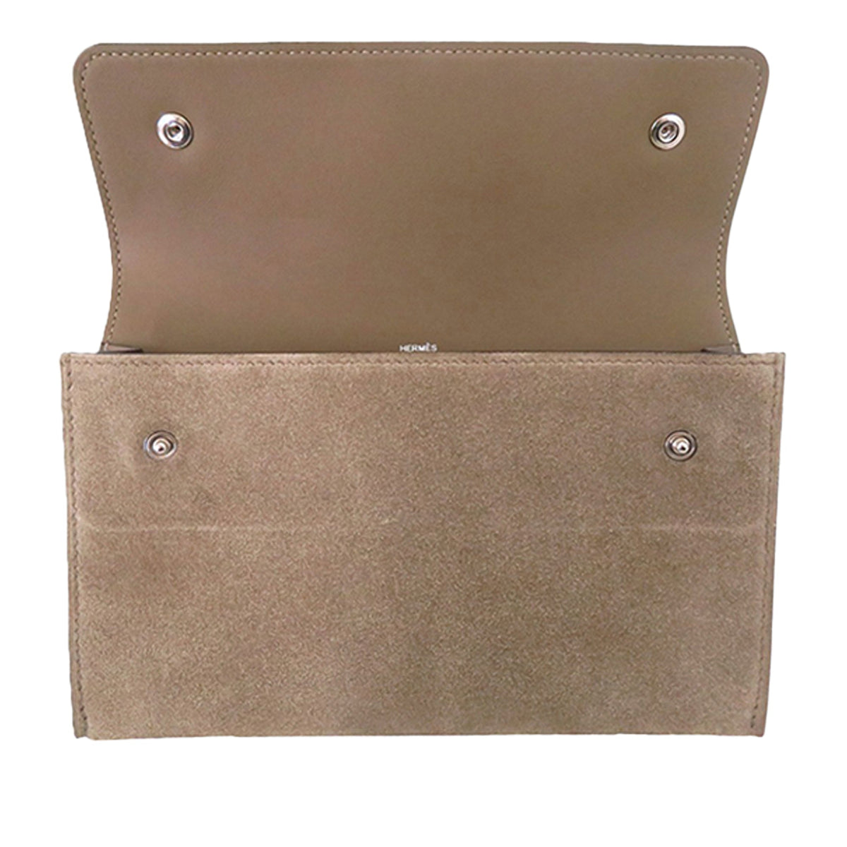 Hermès Grizzly Hermesnap Wallet On Strap — Brown