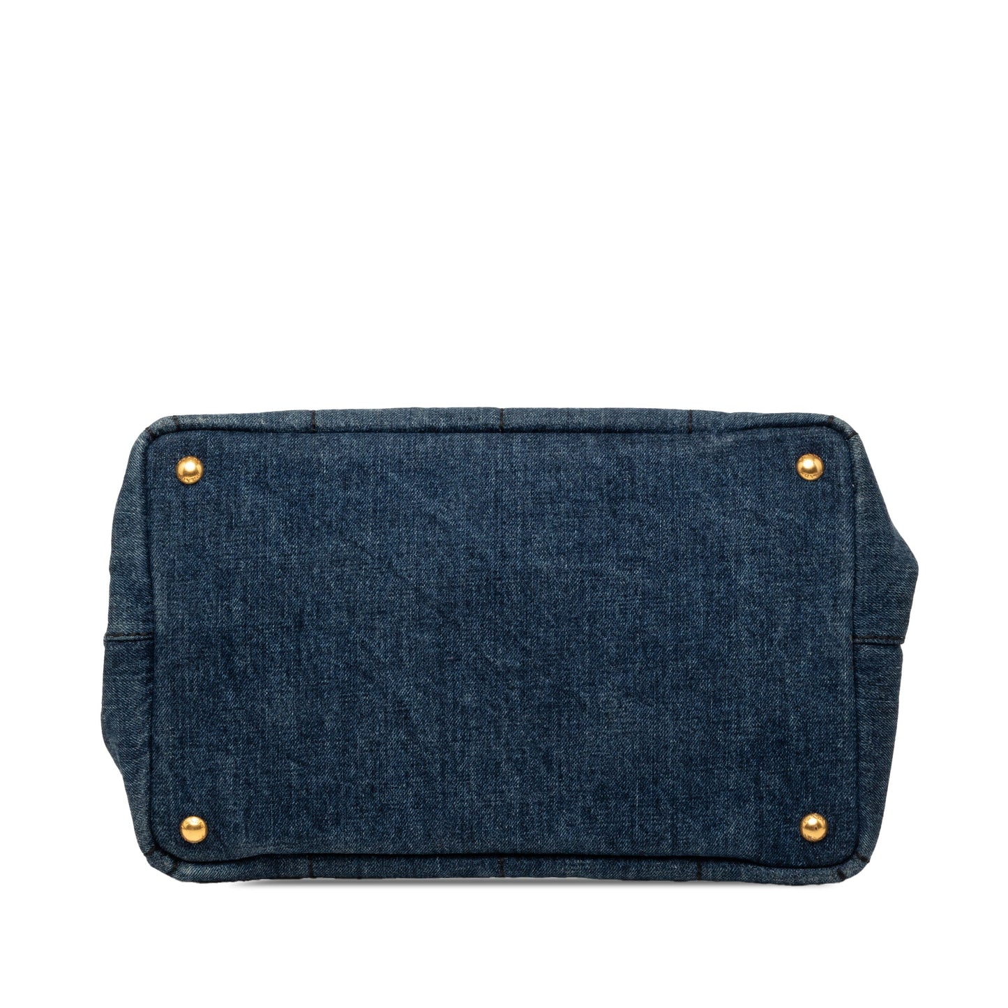 Prada Denim Canapa Logo Tote