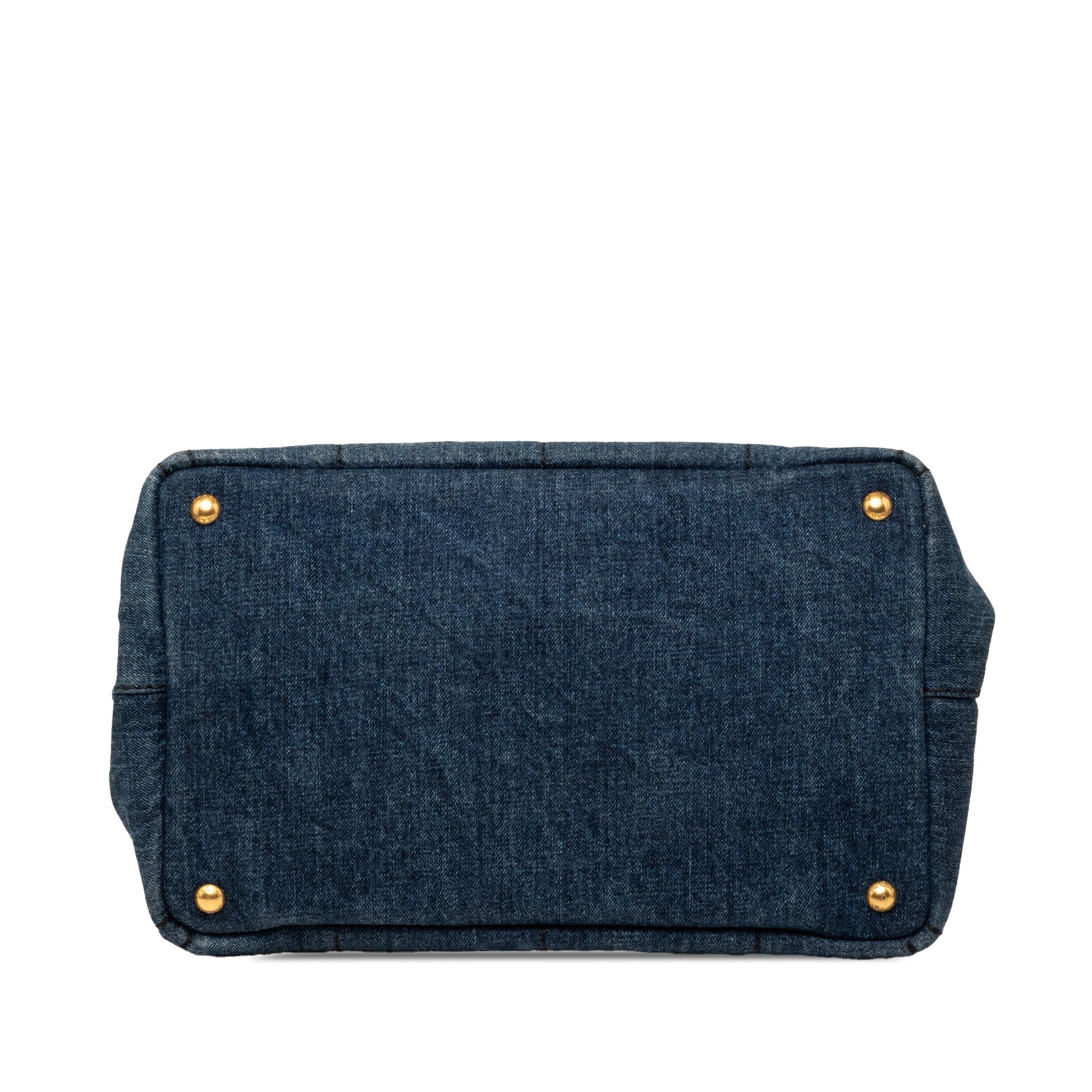 Prada Denim Canapa Logo Tote