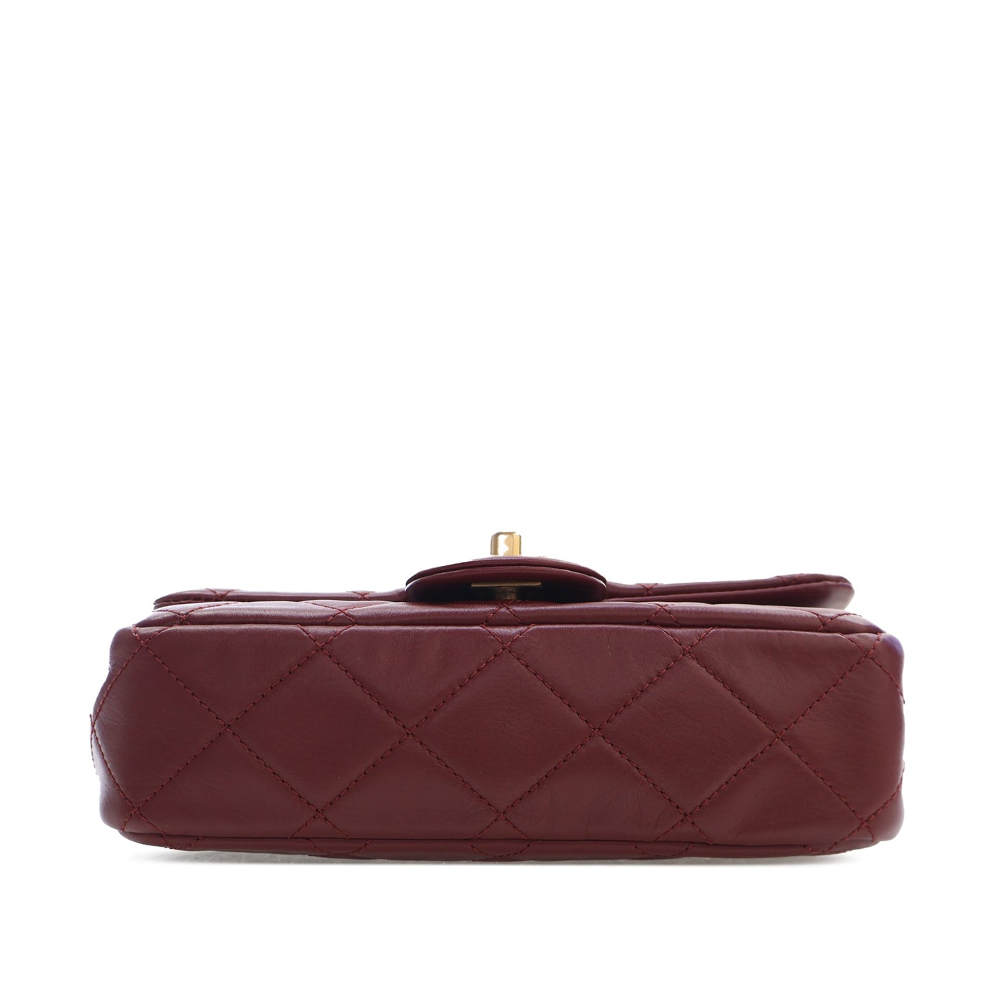 Chanel Mini Quilted Calfskin Crystal Pearls Chain Flap