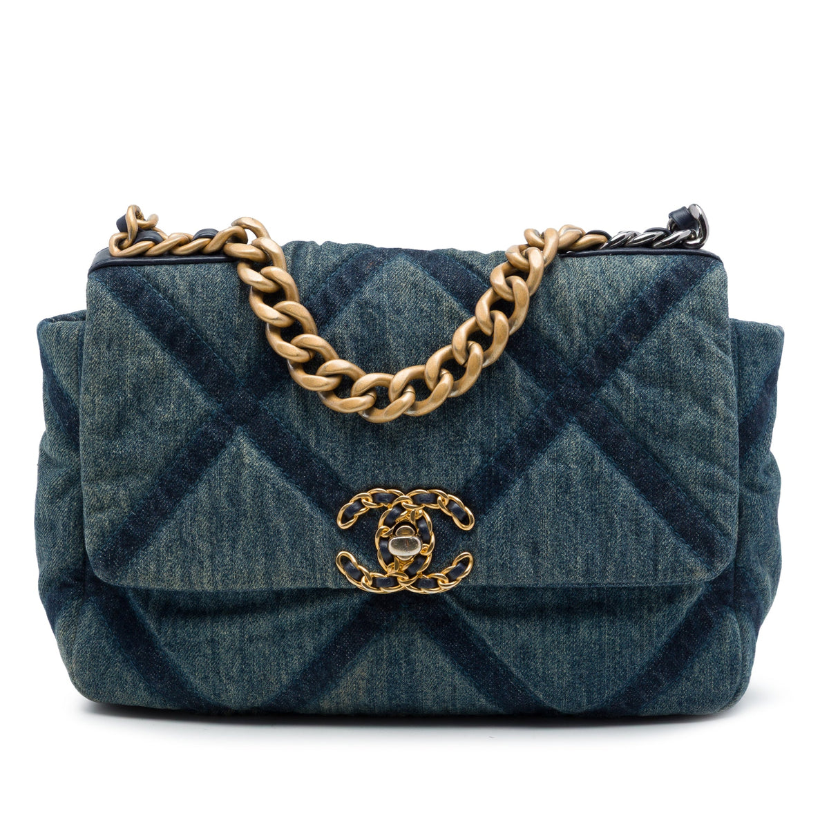 Chanel Medium Denim 19 Flap — Blue