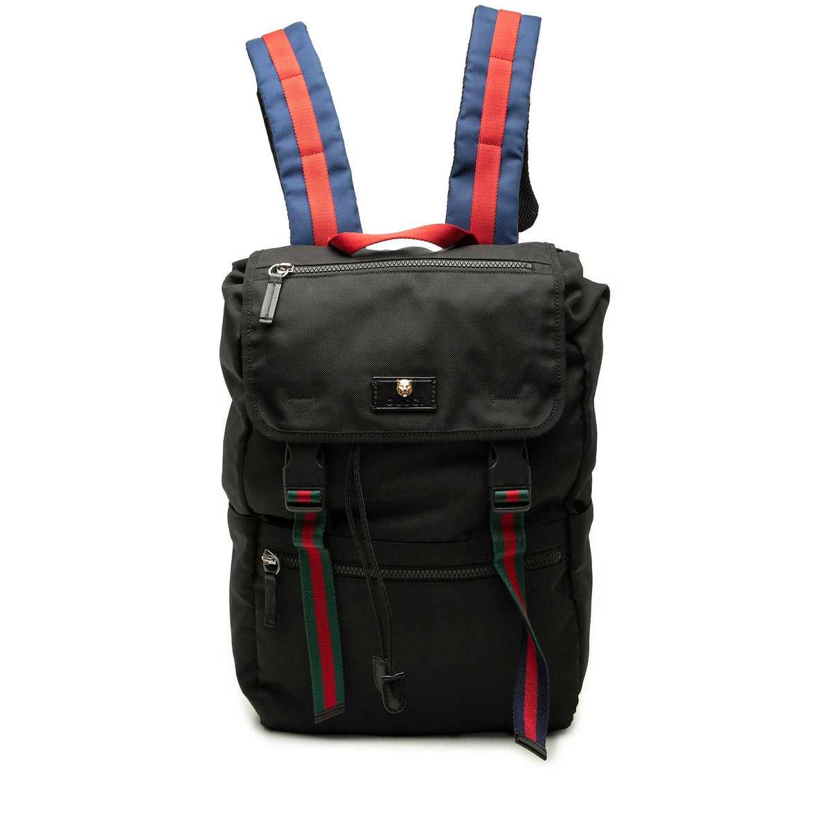Gucci Canvas Techno Web Animalier Backpack