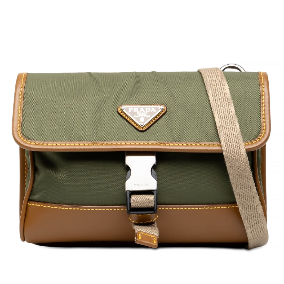 Prada Leather Trimmed Re Nylon Smartphone Case — Green