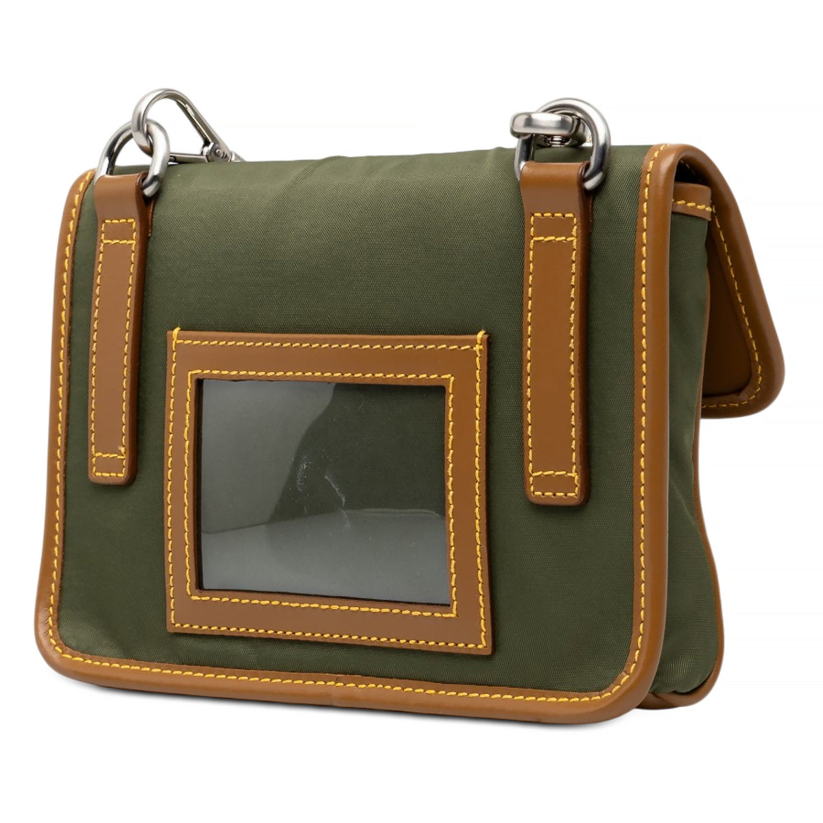 Prada Leather Trimmed Re Nylon Smartphone Case — Green