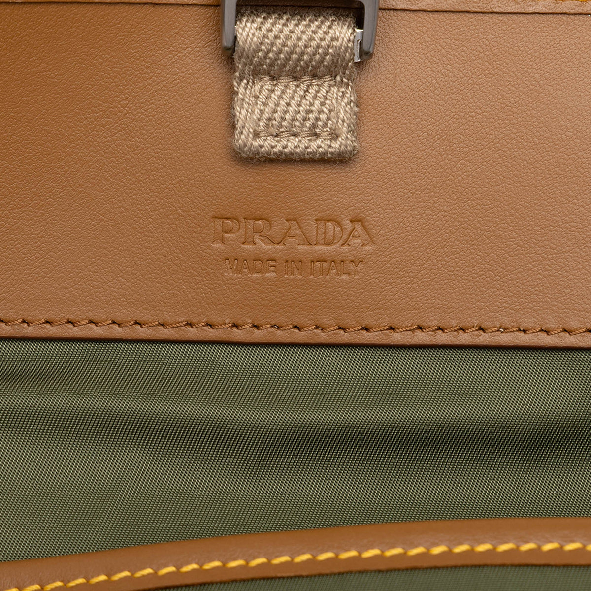Prada Leather Trimmed Re Nylon Smartphone Case — Green