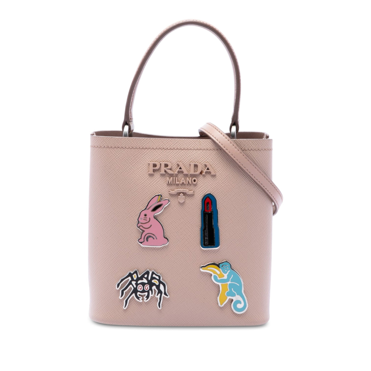 Prada Small Saffiano Cuir Smalto Panier Satchel