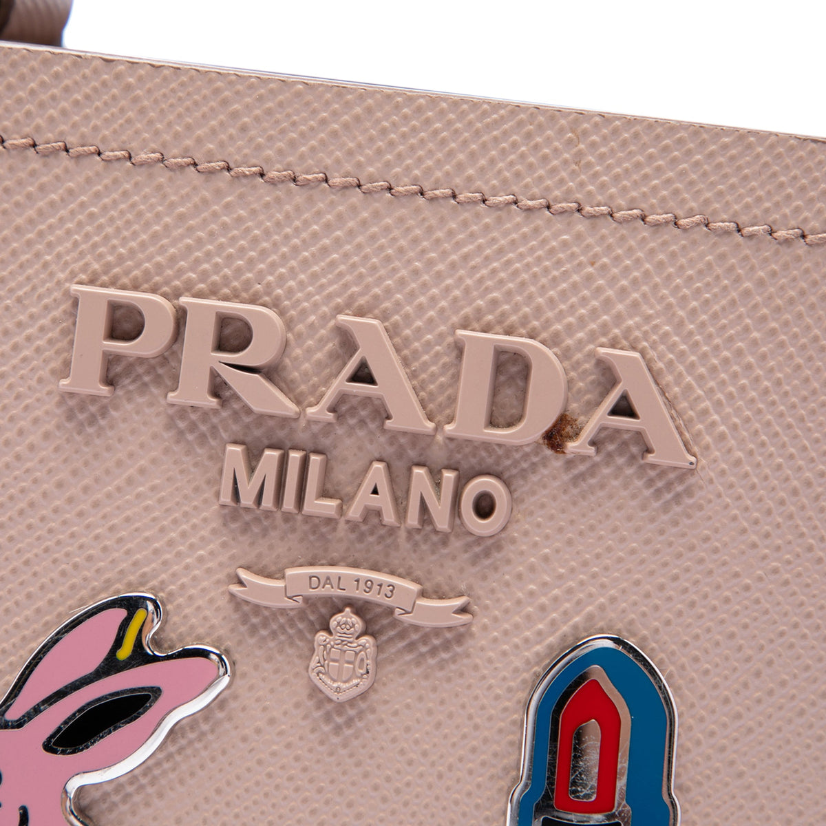 Prada Small Saffiano Cuir Smalto Panier Satchel