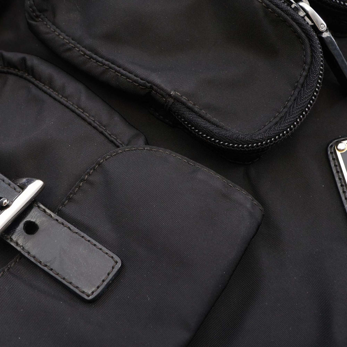 Prada Tessuto Zip Top Crossbody — Black