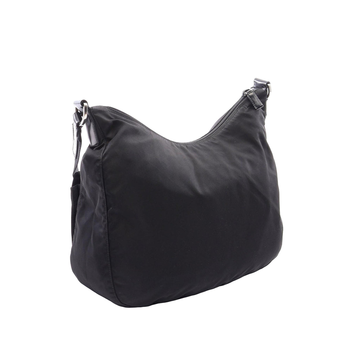 Prada Tessuto Zip Top Crossbody — Black
