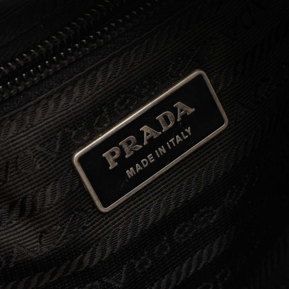 Prada Tessuto Zip Top Crossbody — Black