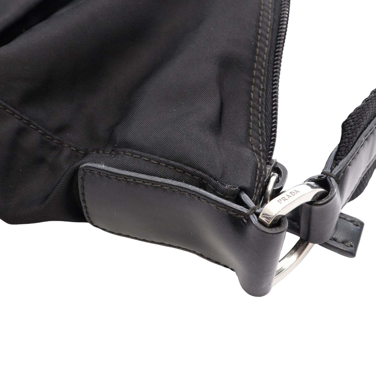 Prada Tessuto Zip Top Crossbody — Black