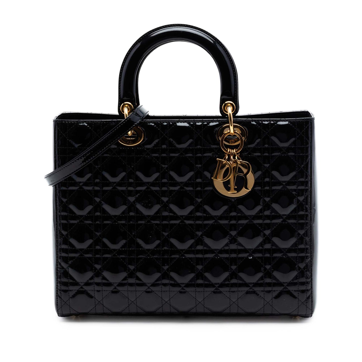 Dior Large Patent Cannage Lady Dior