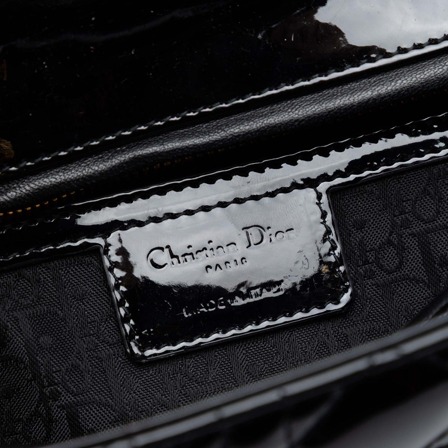 Dior Large Patent Cannage Lady Dior