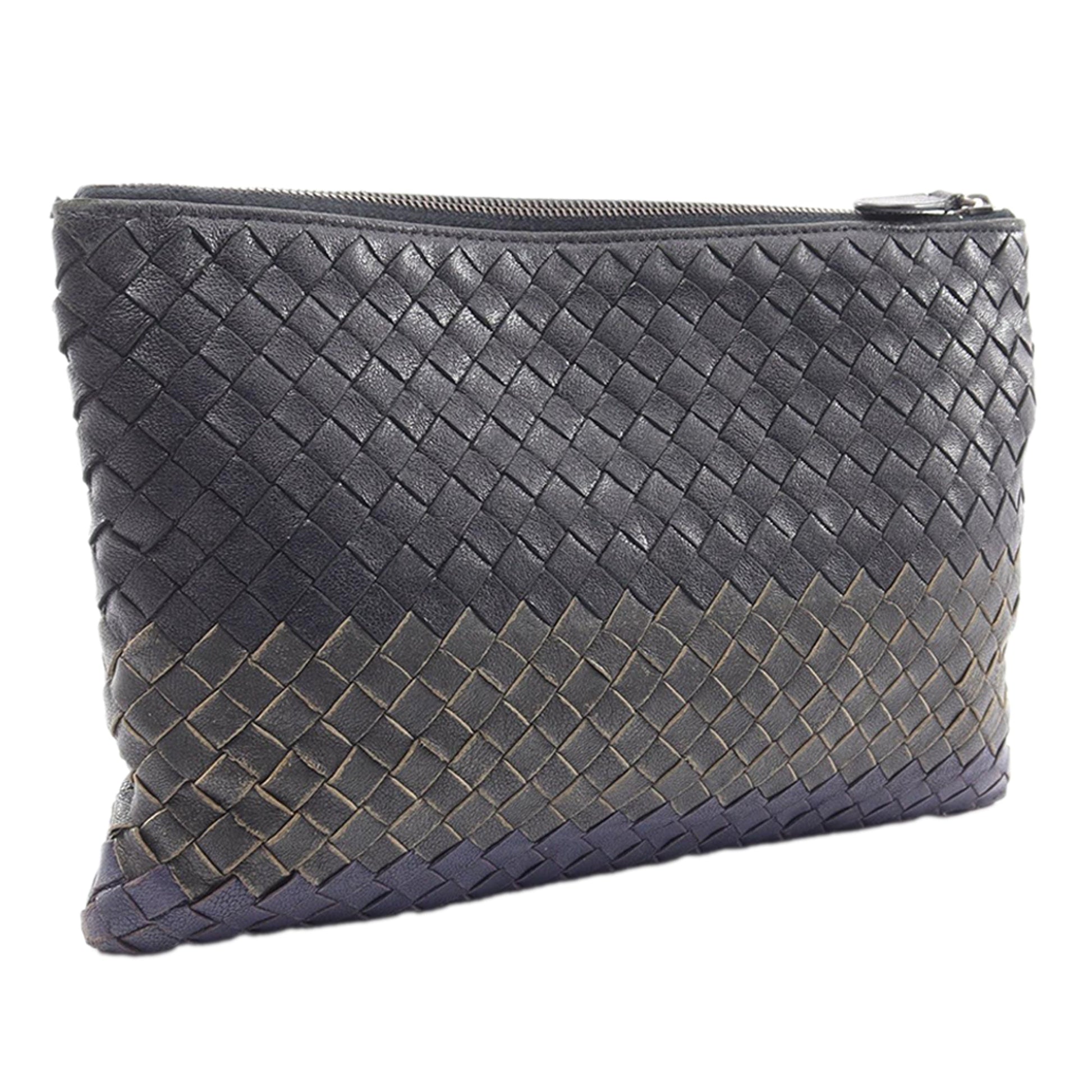 Bottega Veneta Tricolor Nappa Intrecciato Clutch