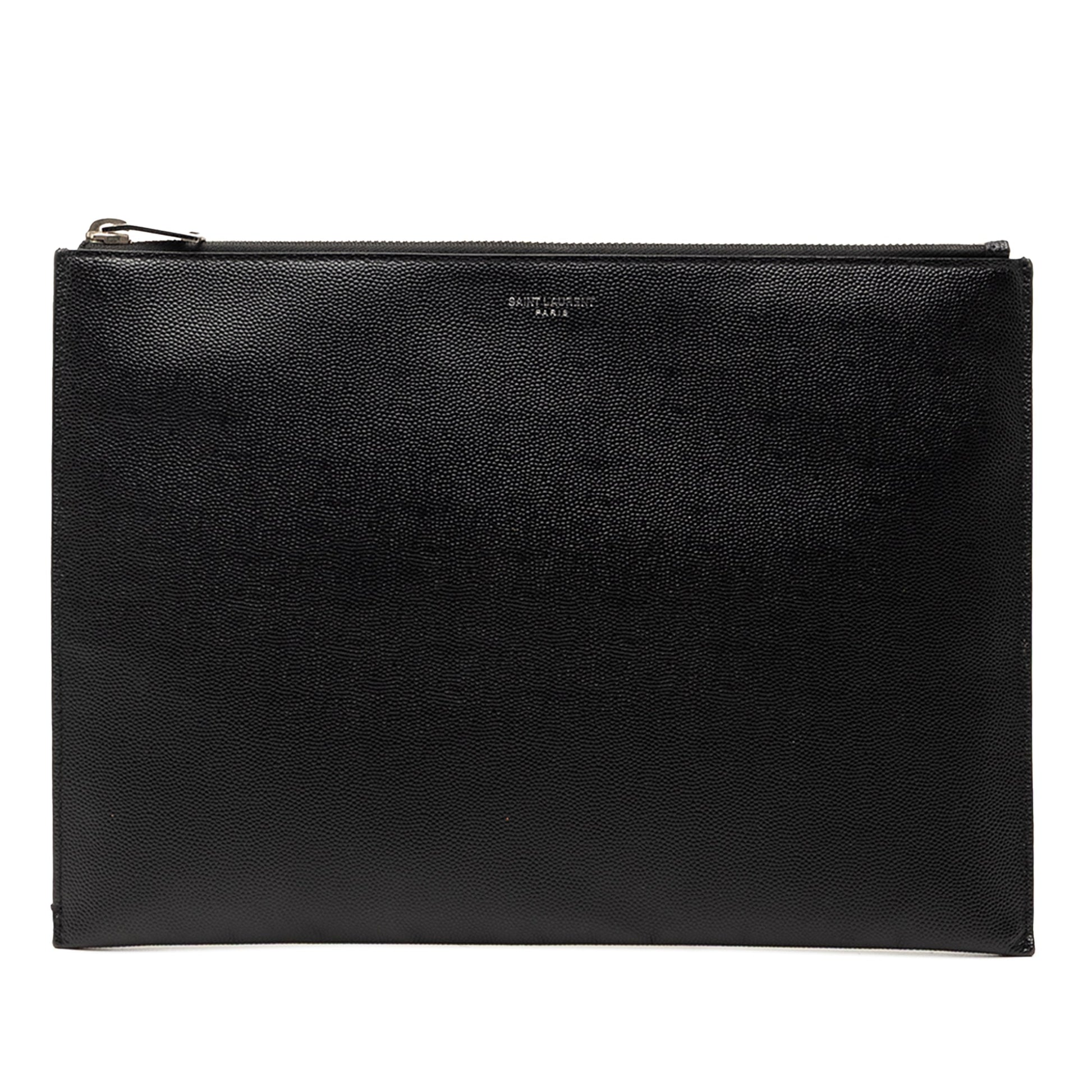 Saint Laurent Grain De Poudre Zip Clutch