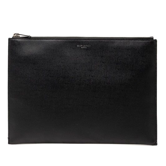 Saint Laurent Grain De Poudre Zip Clutch