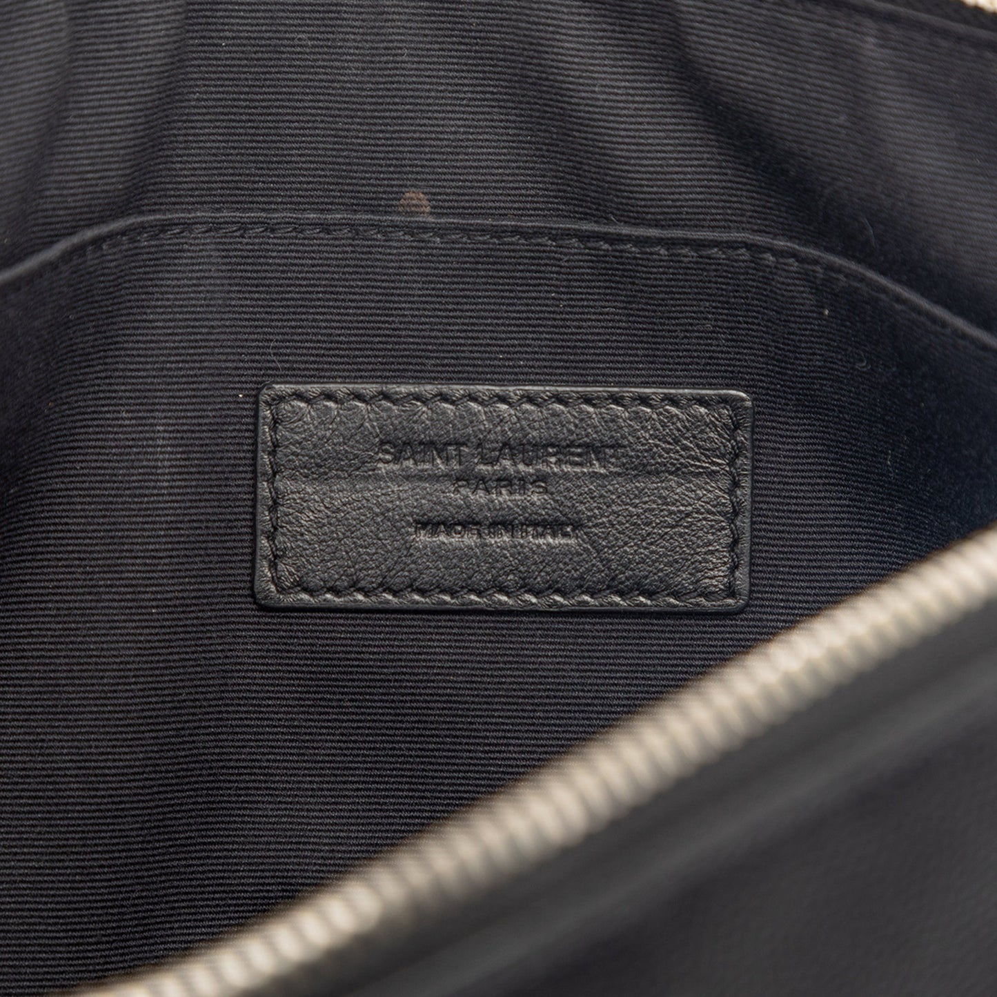 Saint Laurent Grain De Poudre Zip Clutch