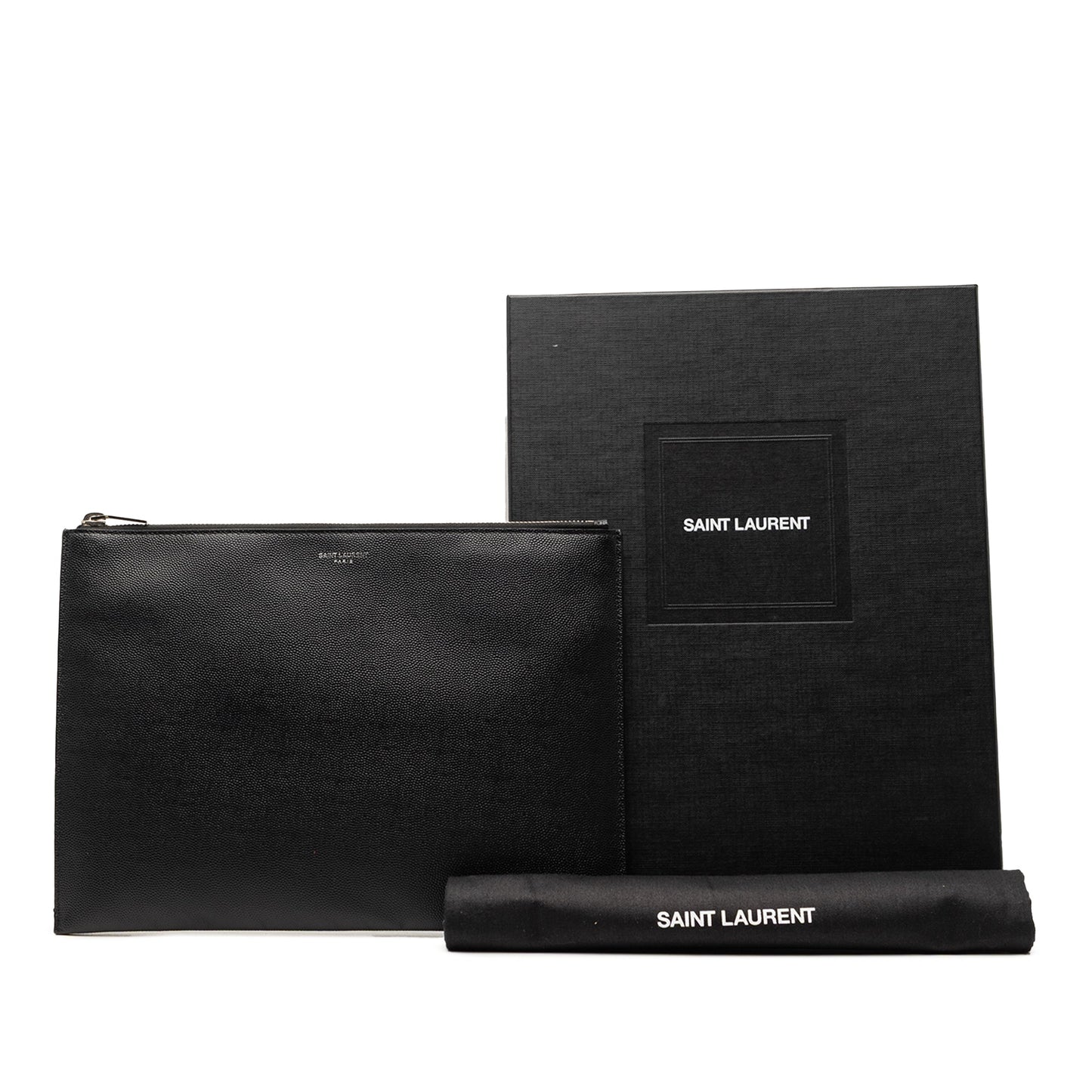 Saint Laurent Grain De Poudre Zip Clutch