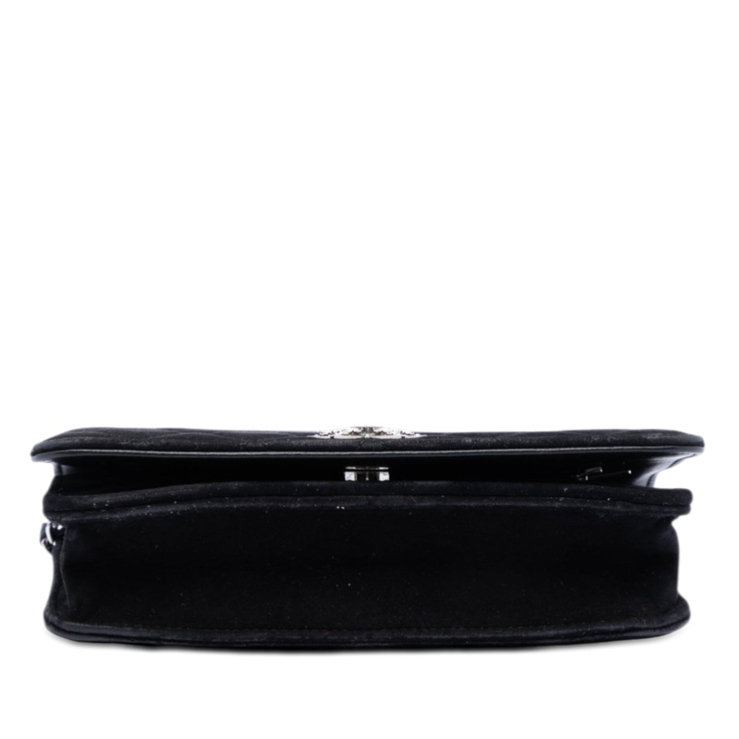 Chanel Quilted Suede Cocostellar Wallet on Chain