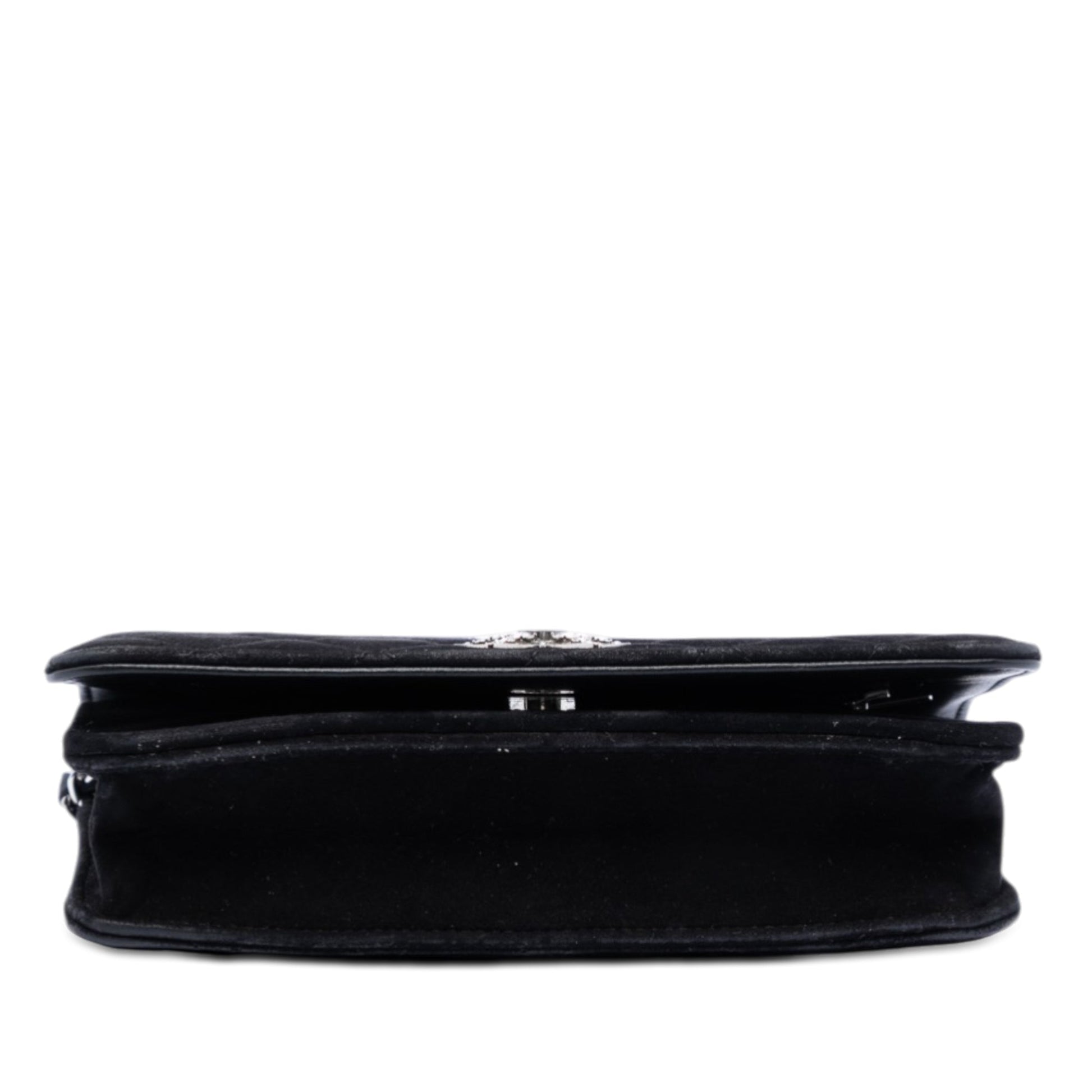 Chanel Quilted Suede Cocostellar Wallet on Chain