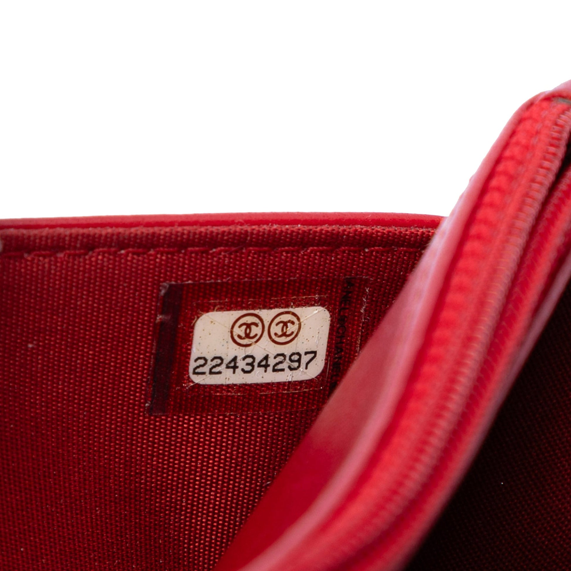 CC Quilted Patent Coco Boy Wallet On Chain