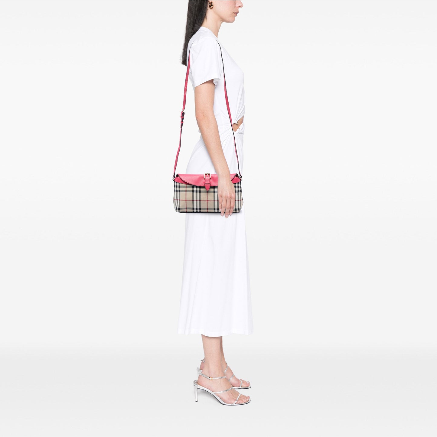 Burberry Haymarket Check Canvas Leah Crossbody