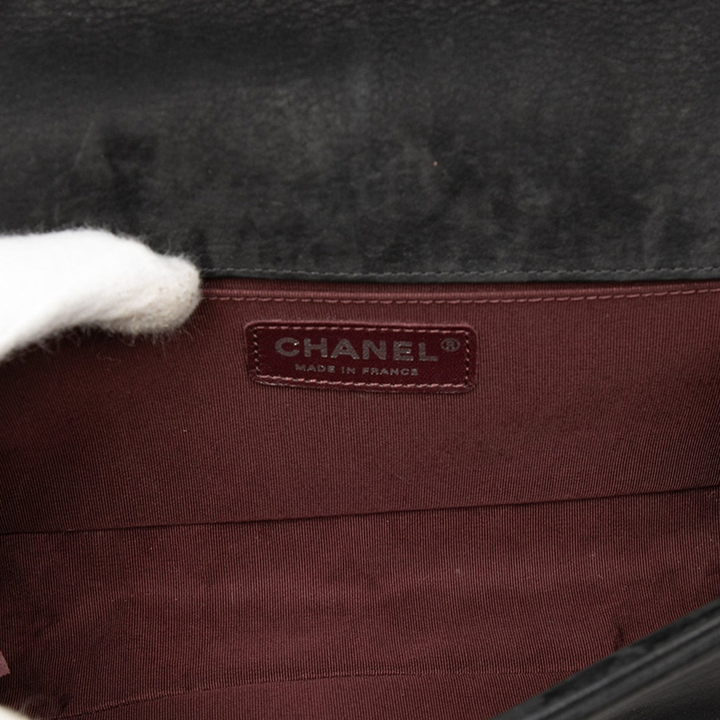 Chanel Old Medium Chevron Suede Boy Flap
