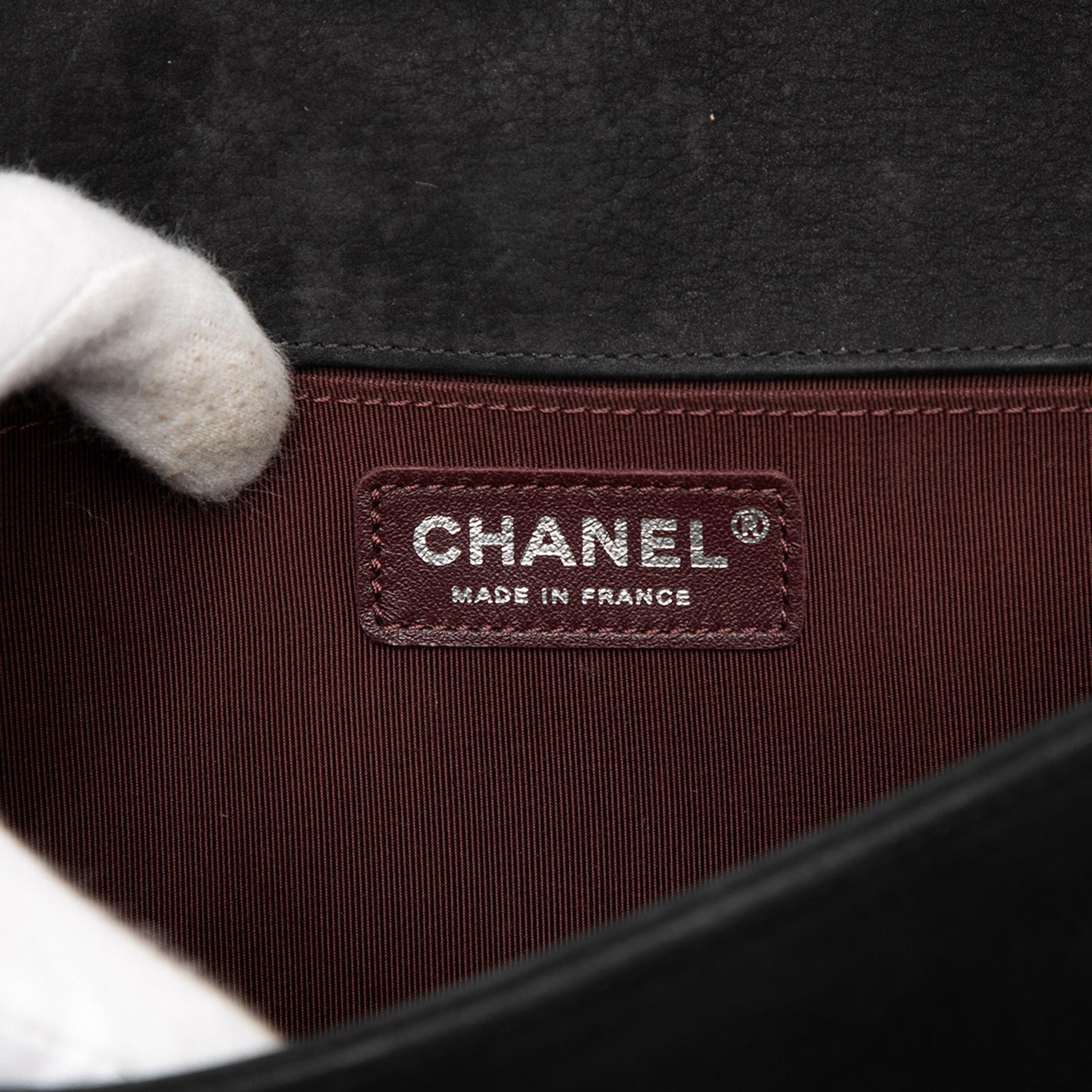 Chanel Old Medium Chevron Suede Boy Flap