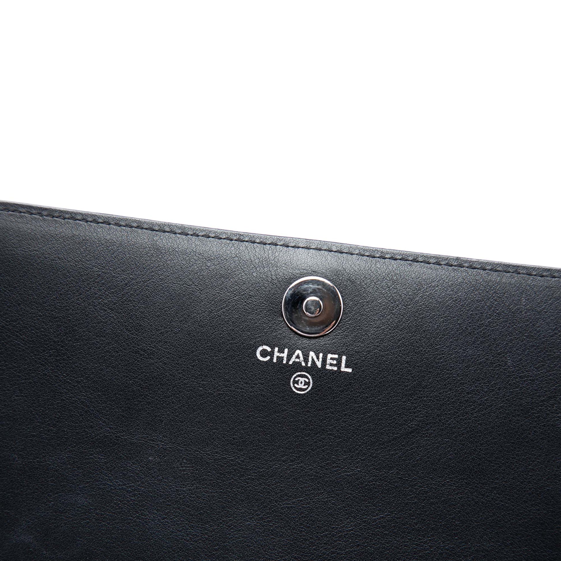 Chanel CC Patent Strass Embellished Wallet On Chain