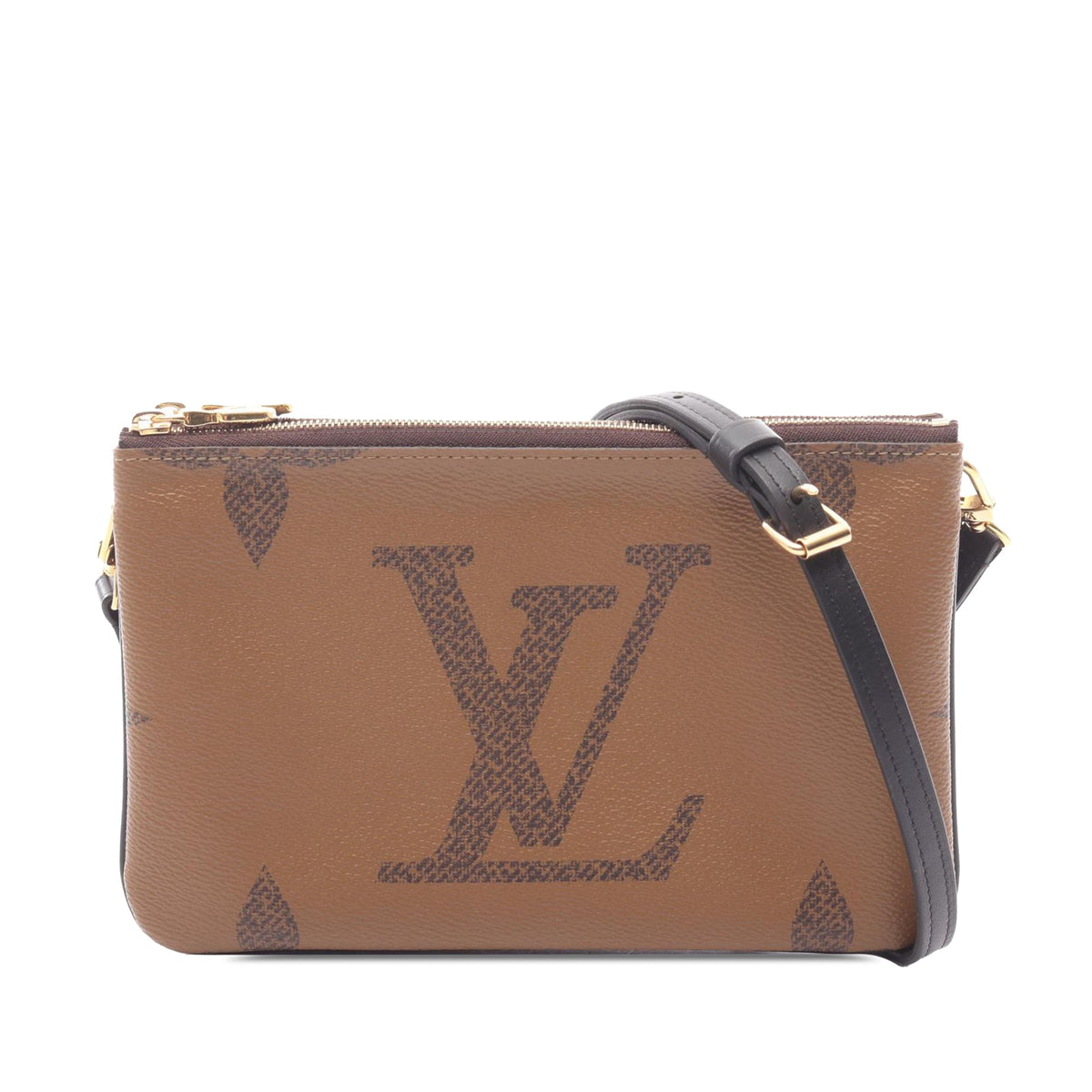 Louis Vuitton Monogram Giant Reverse Double Zip Pochette
