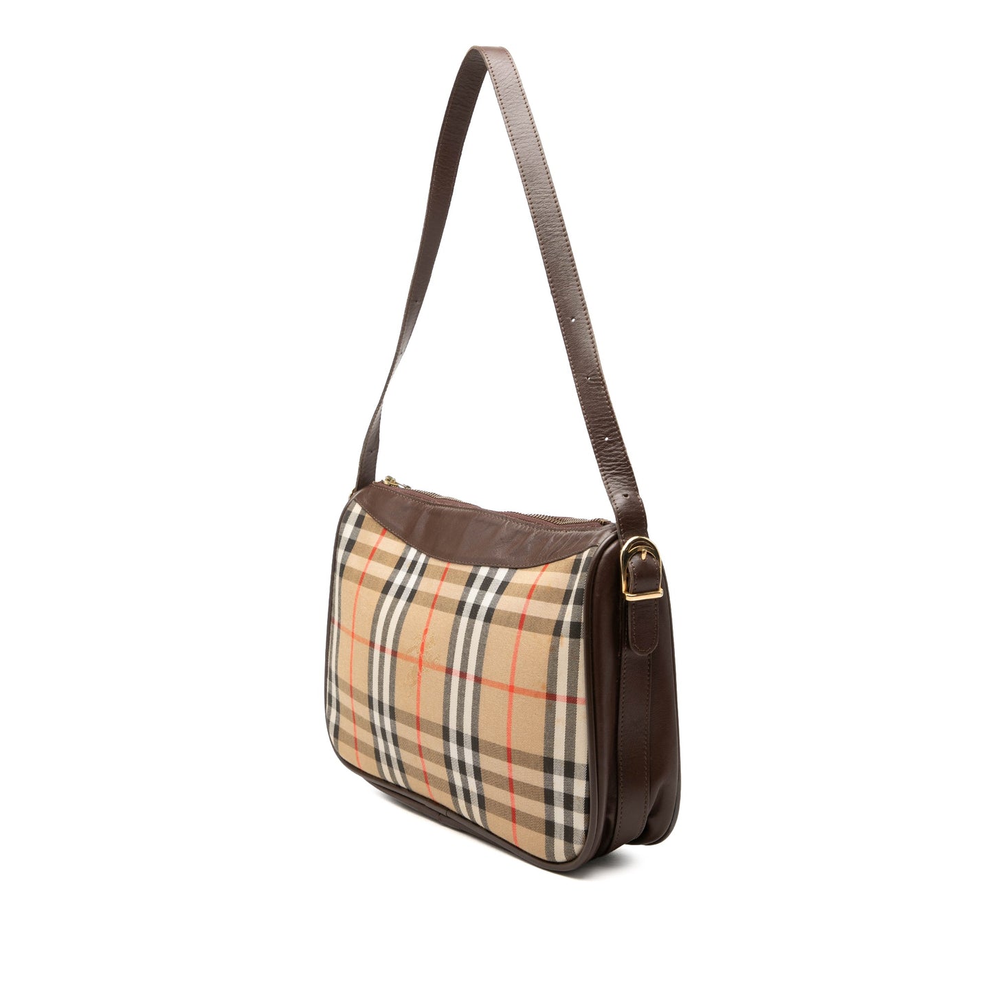 Burberry Haymarket Check Canvas Shoulder Bag