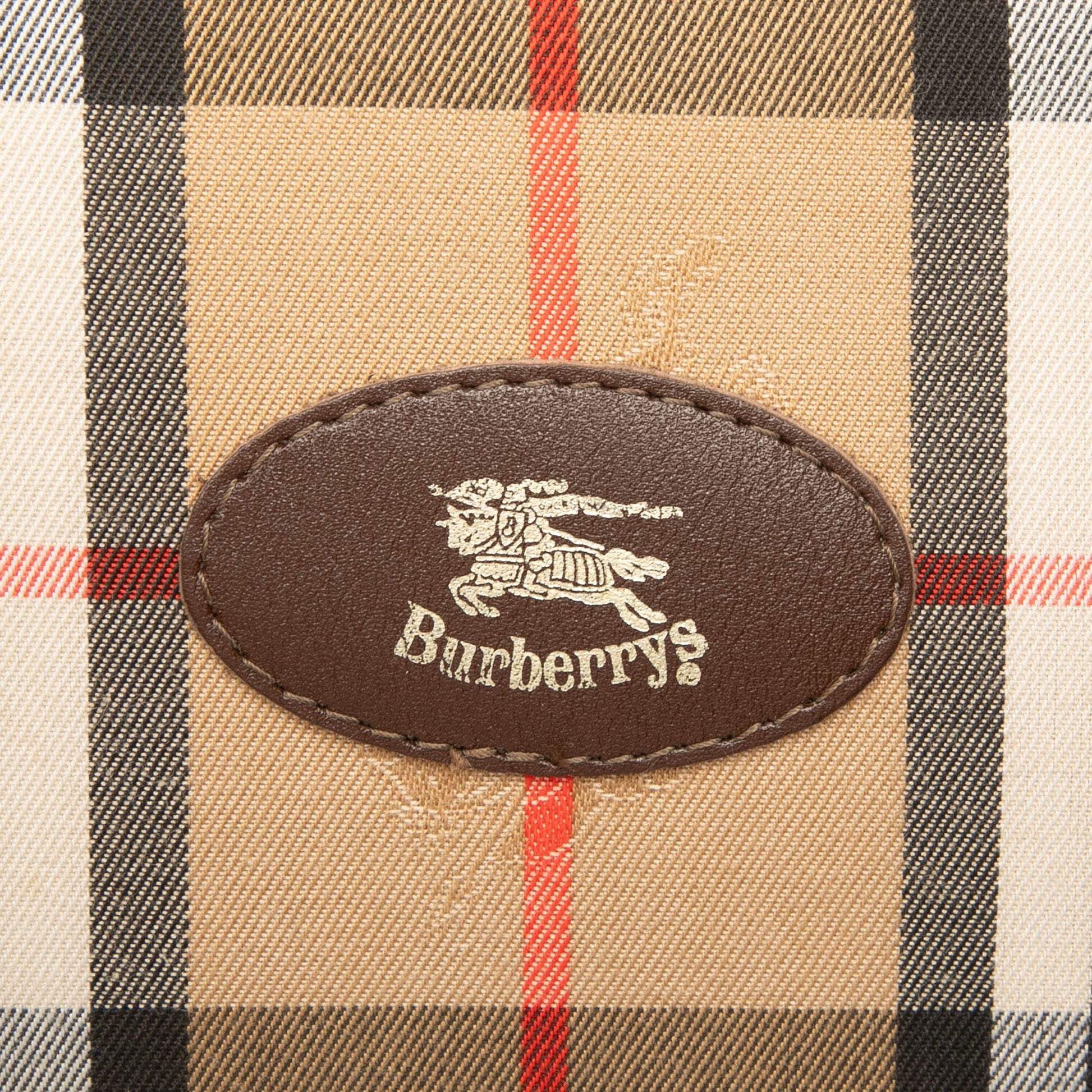 Burberry Haymarket Check Canvas Shoulder Bag