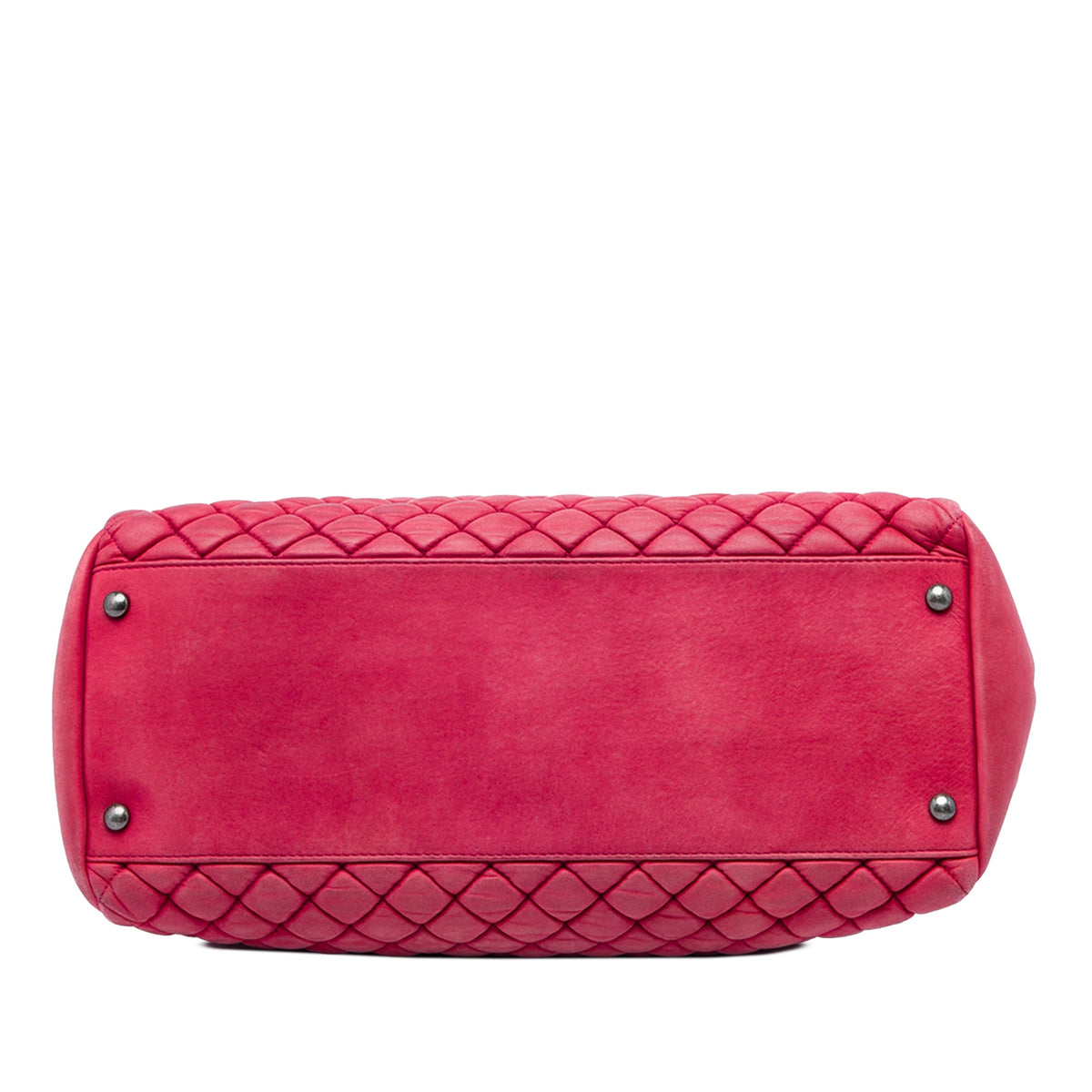 Chanel Large Quilted Lambskin Just Mademoiselle Bowling Bag — Red