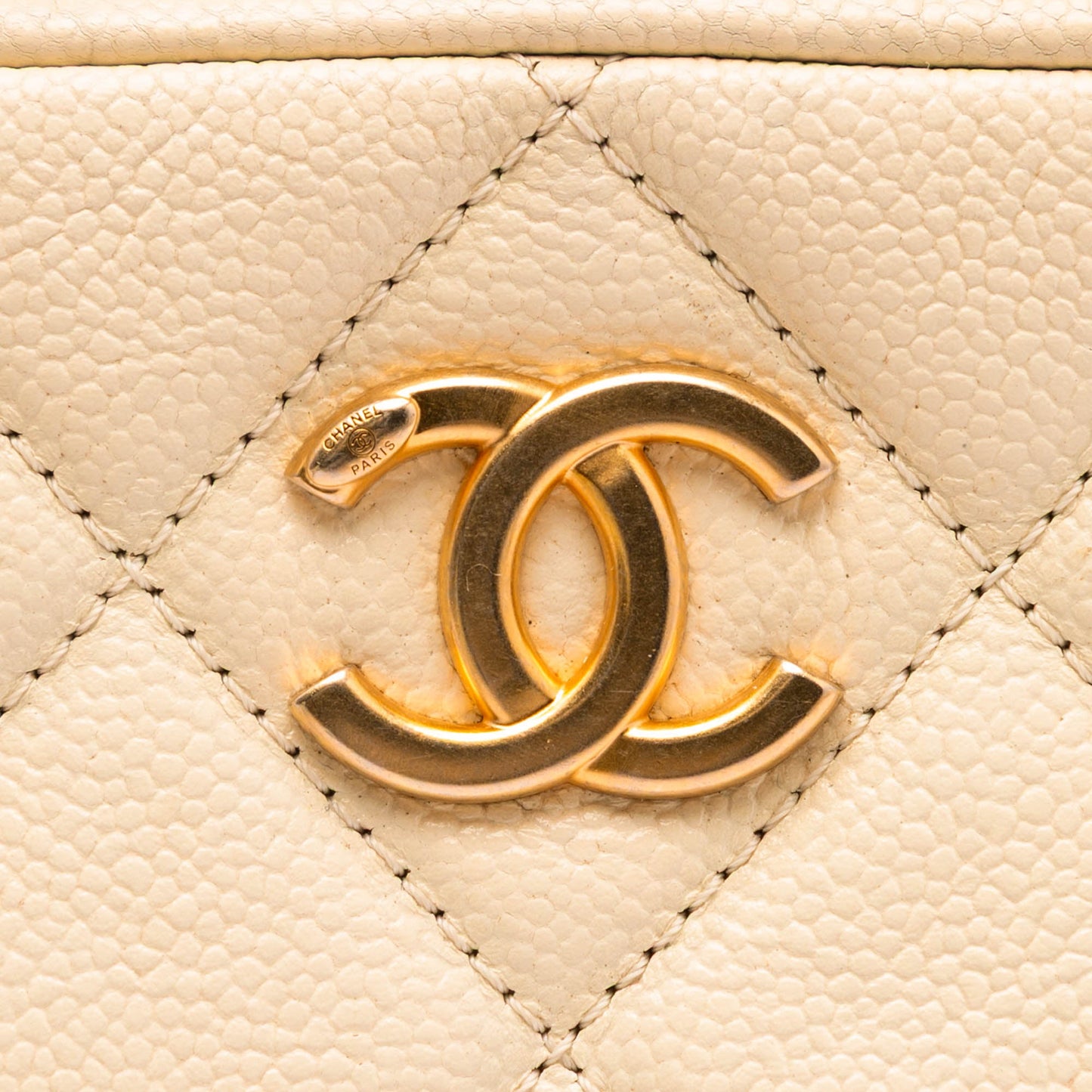 Chanel CC Quilted Caviar Melody Chain Camera Bag