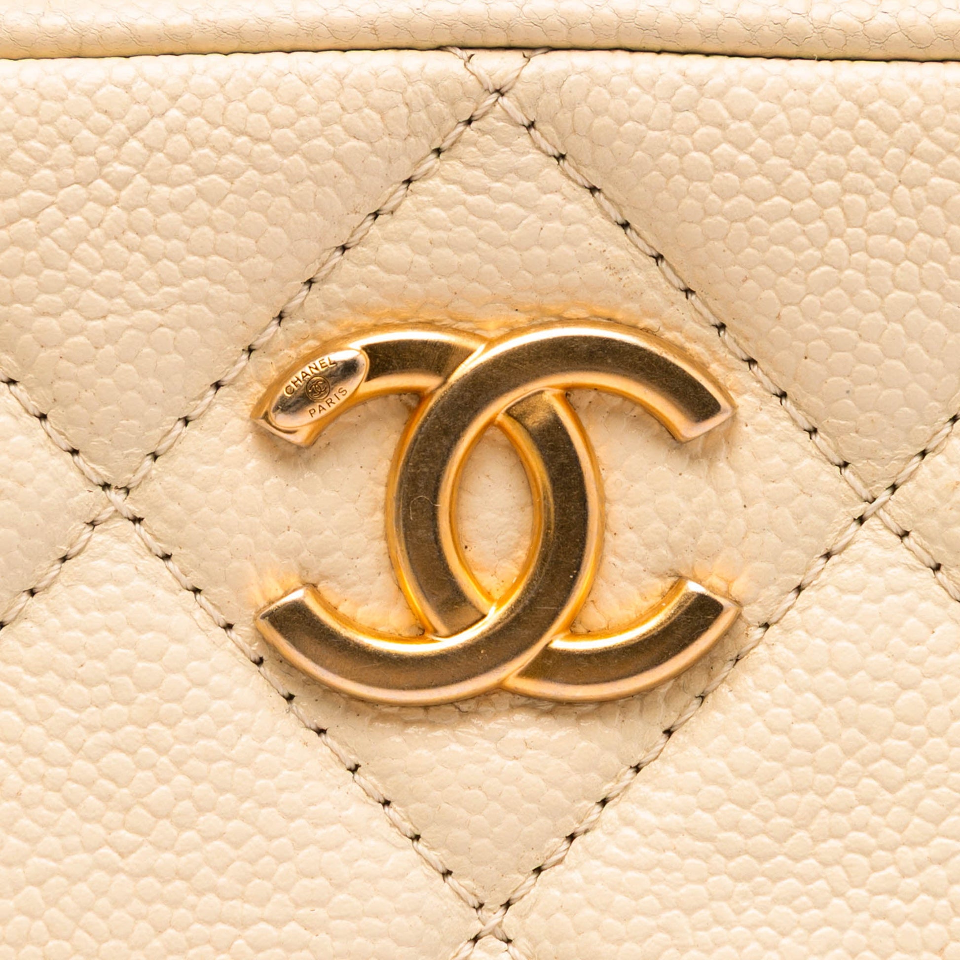 Chanel CC Quilted Caviar Melody Chain Camera Bag