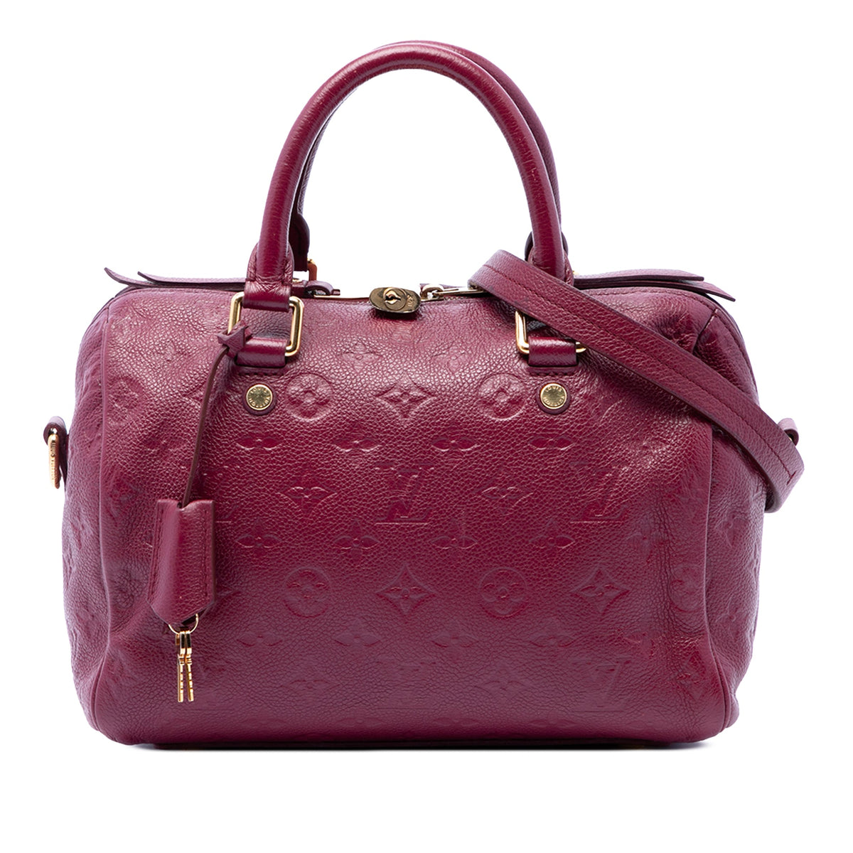 Louis Vuitton Monogram Empreinte Speedy Bandouliere 25 — Red