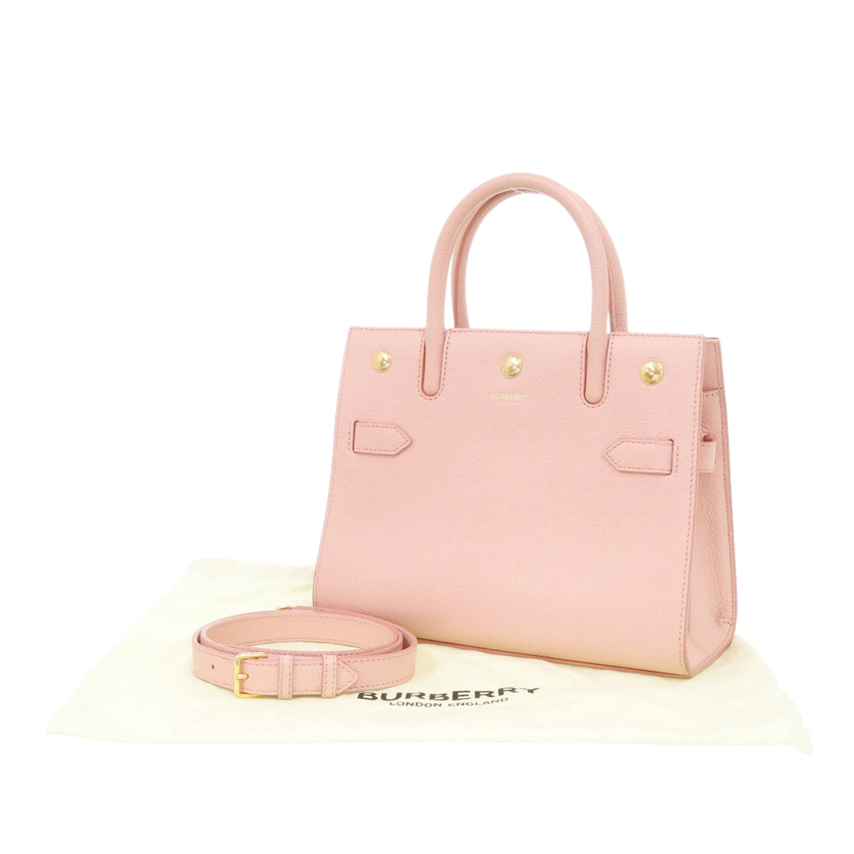 Burberry Grained Leather Satchel