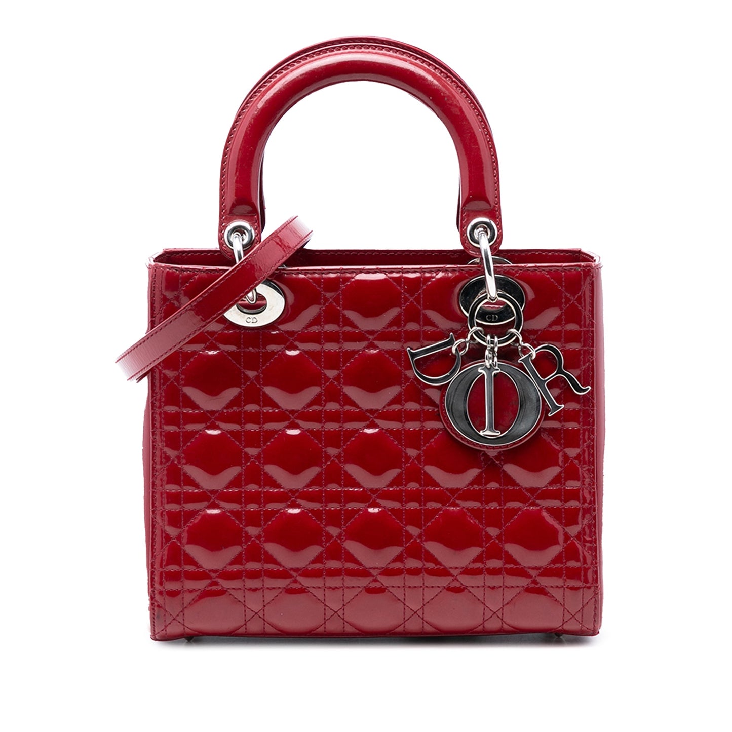 Dior Medium Patent Cannage Lady Dior