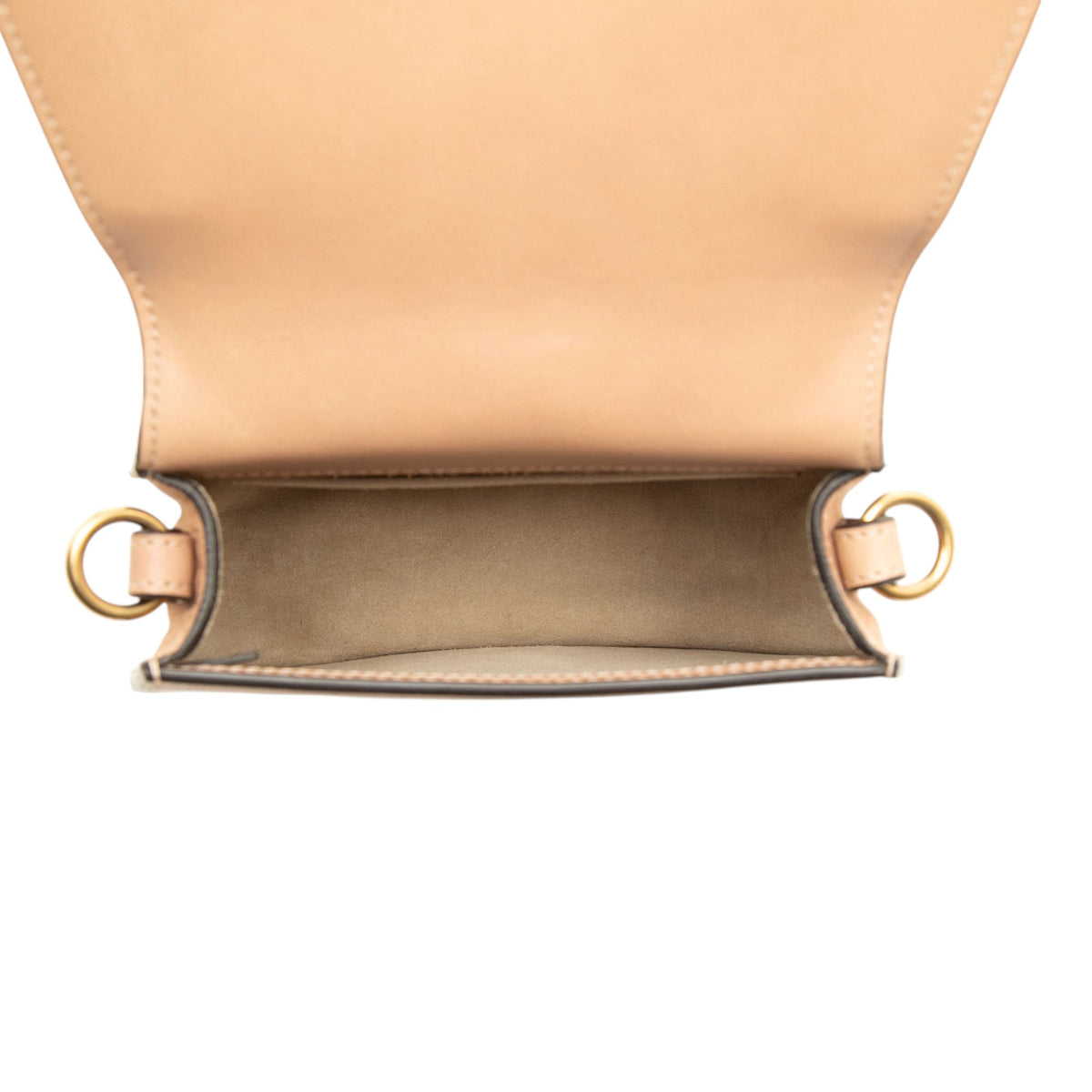Chloé Small Leather Nile Bracelet Satchel — Beige