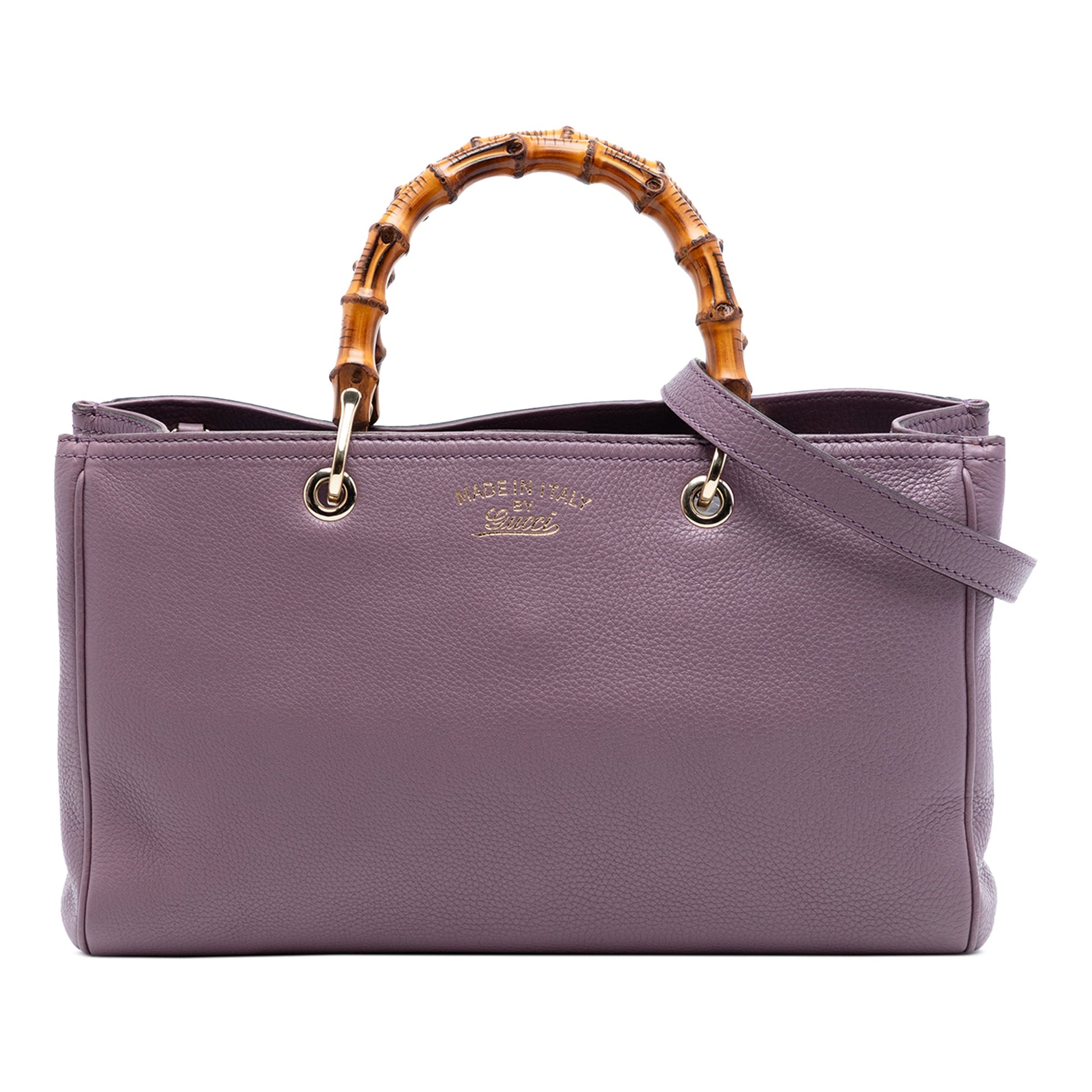 Gucci Medium Calfskin Bamboo Shopper Satchel