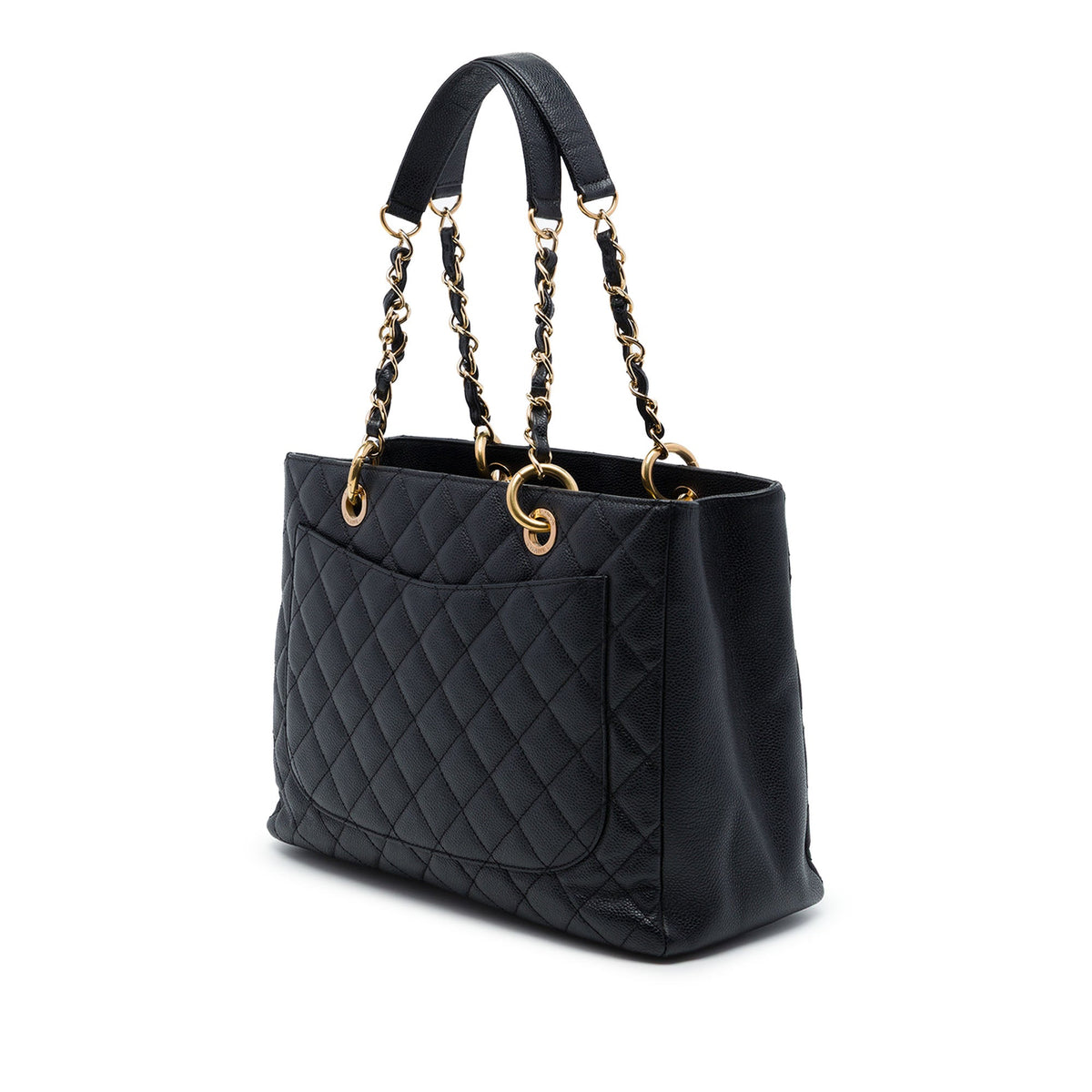 Chanel Caviar Grand Shopping Tote — Black