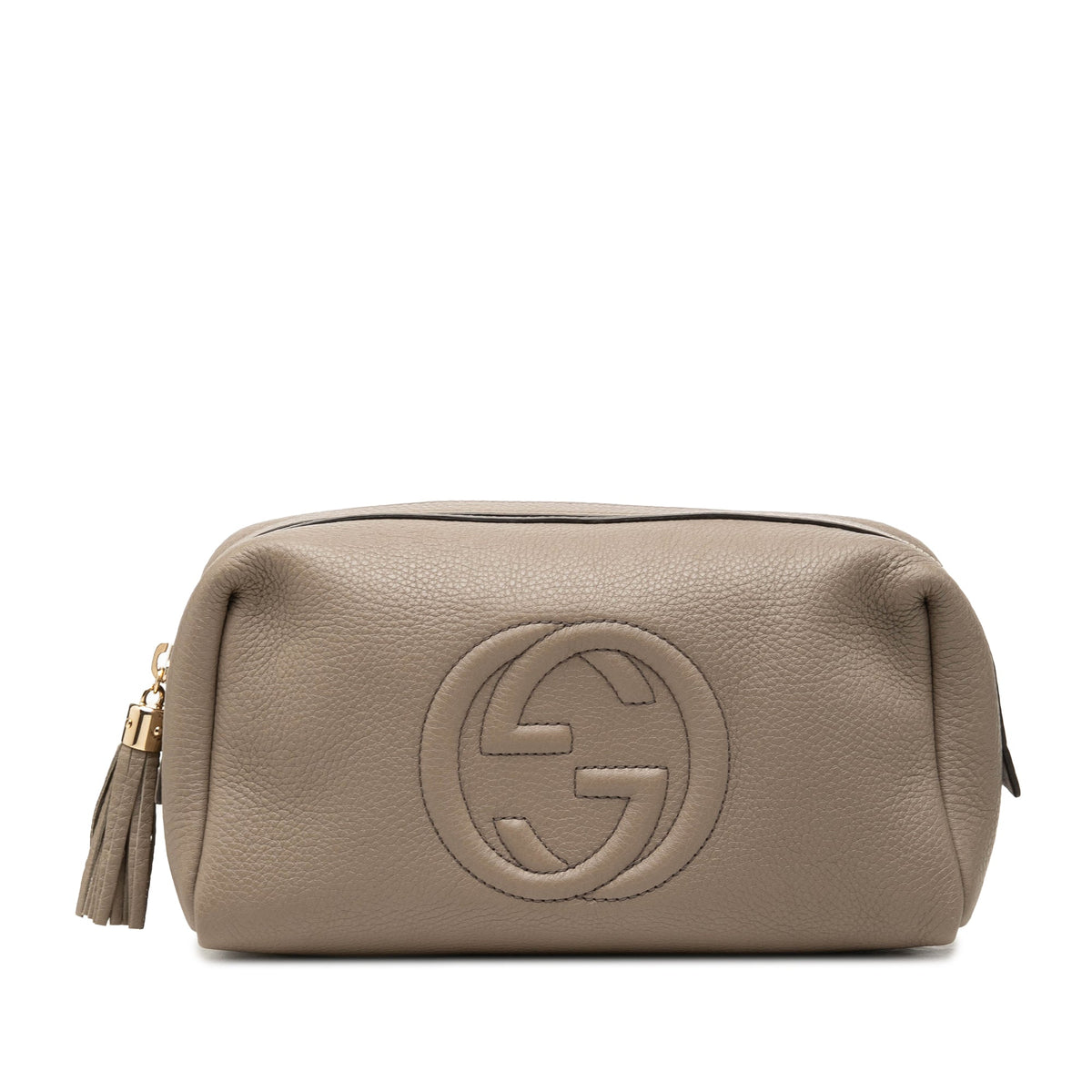 Gucci Calfskin Soho Clutch — Brown